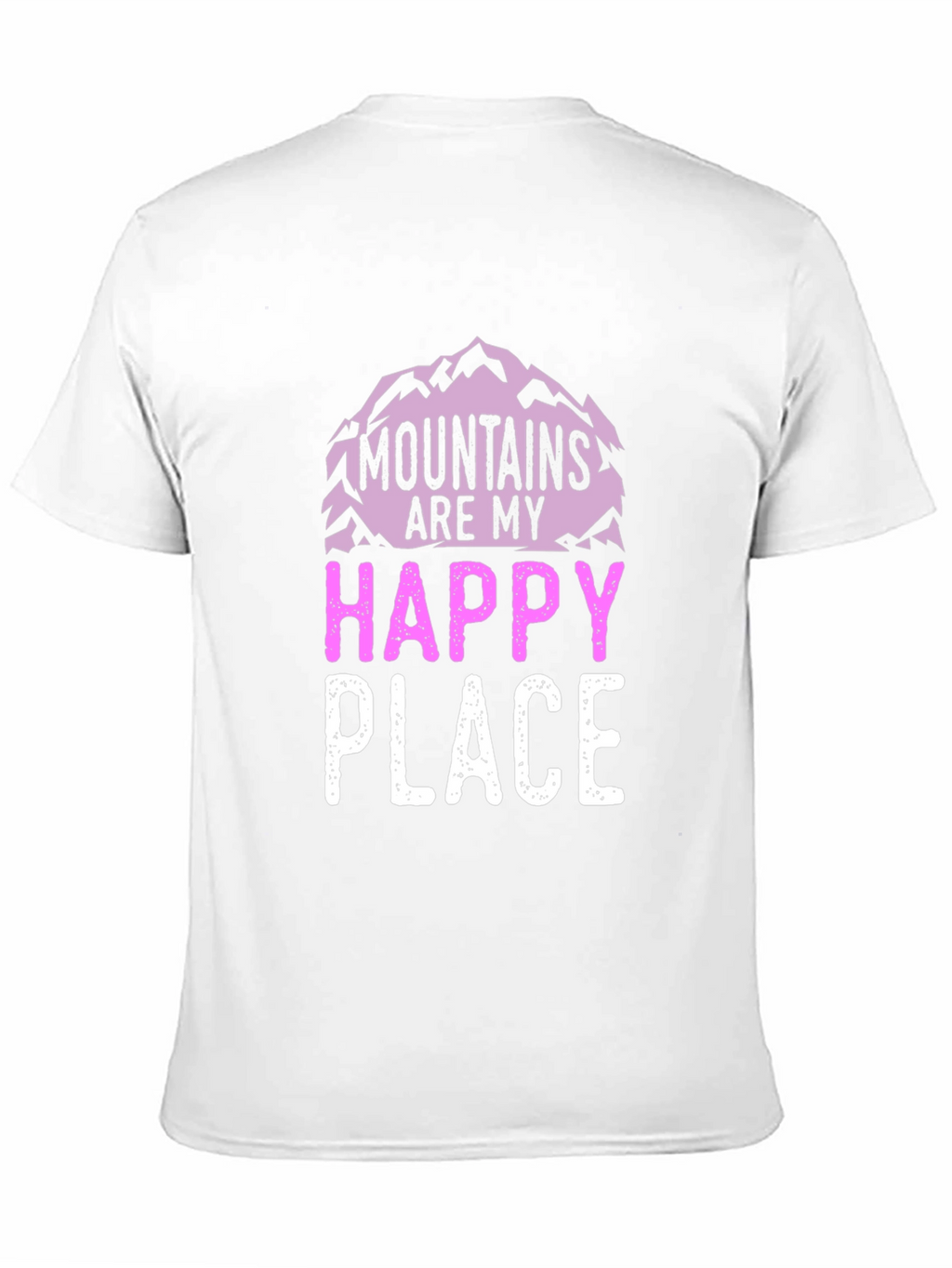 Mountains Are My Happy Place Black Graphic Tee
