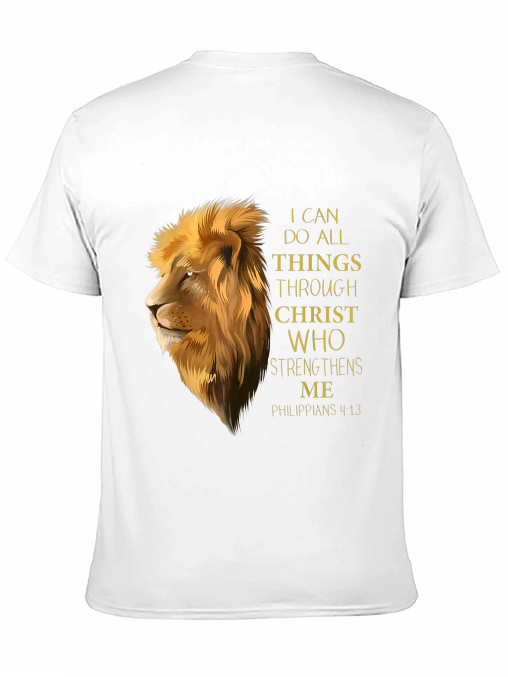 Lion & Philippians T-Shirt - Faith Inspired Apparel