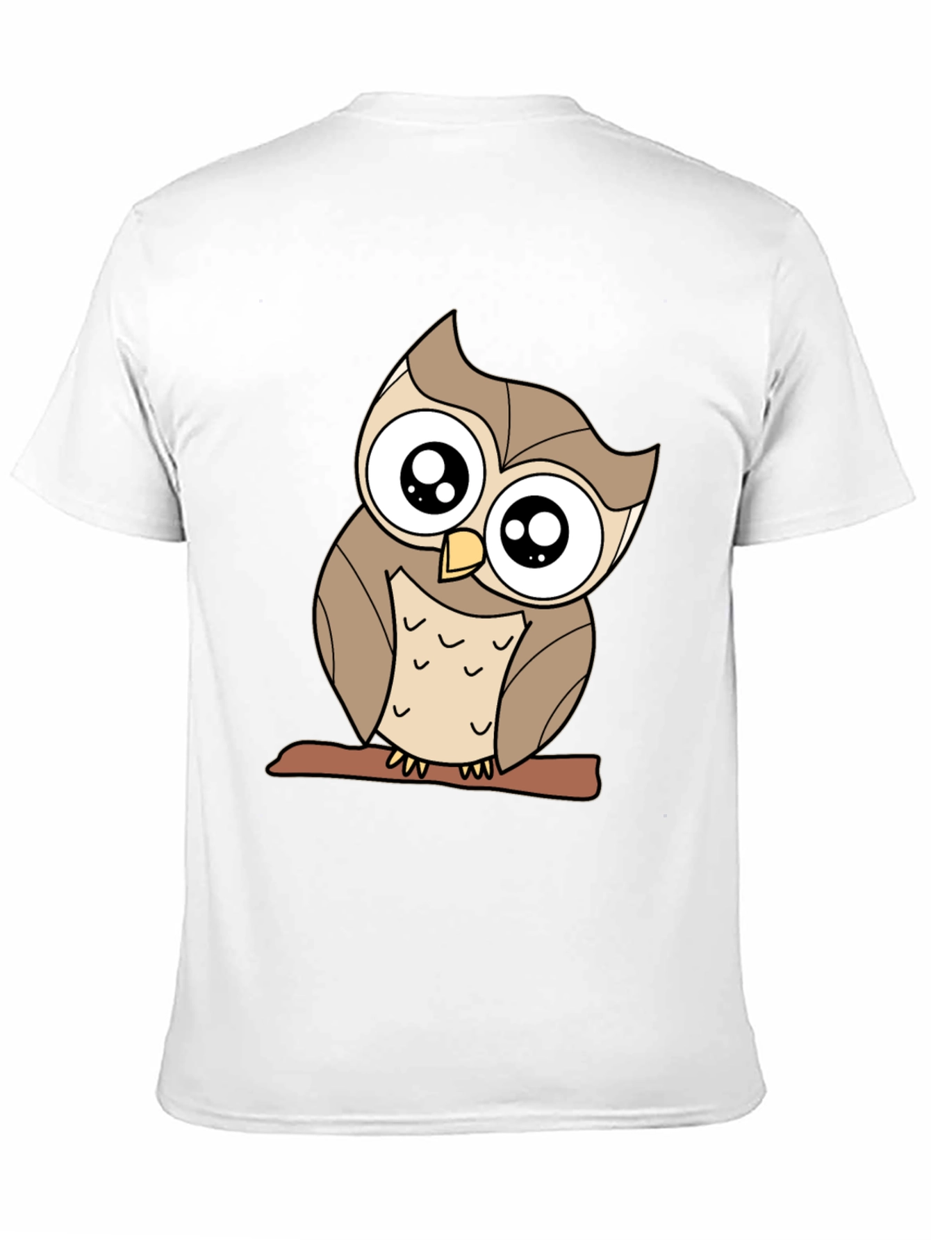 Cute Owl Graphic Tee - Black Cotton Blend