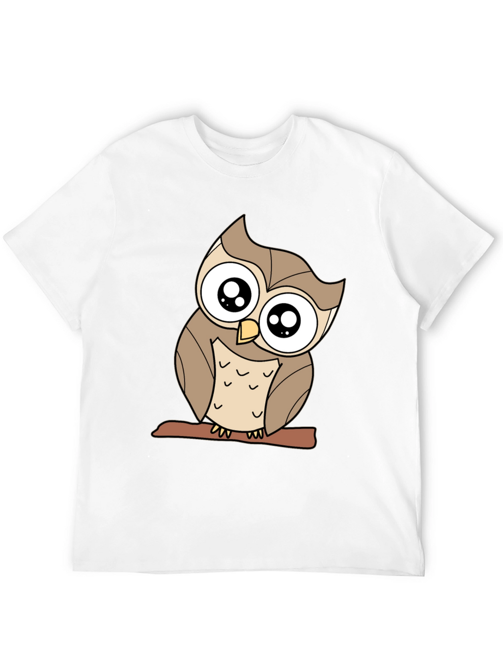 Cute Owl Graphic Tee - Black Cotton Blend