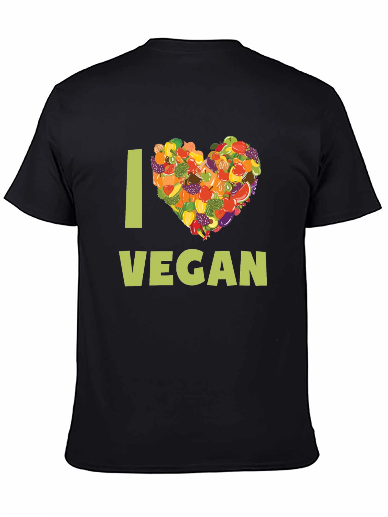 I Heart Vegan T-Shirt - Fruit & Vegetable Design