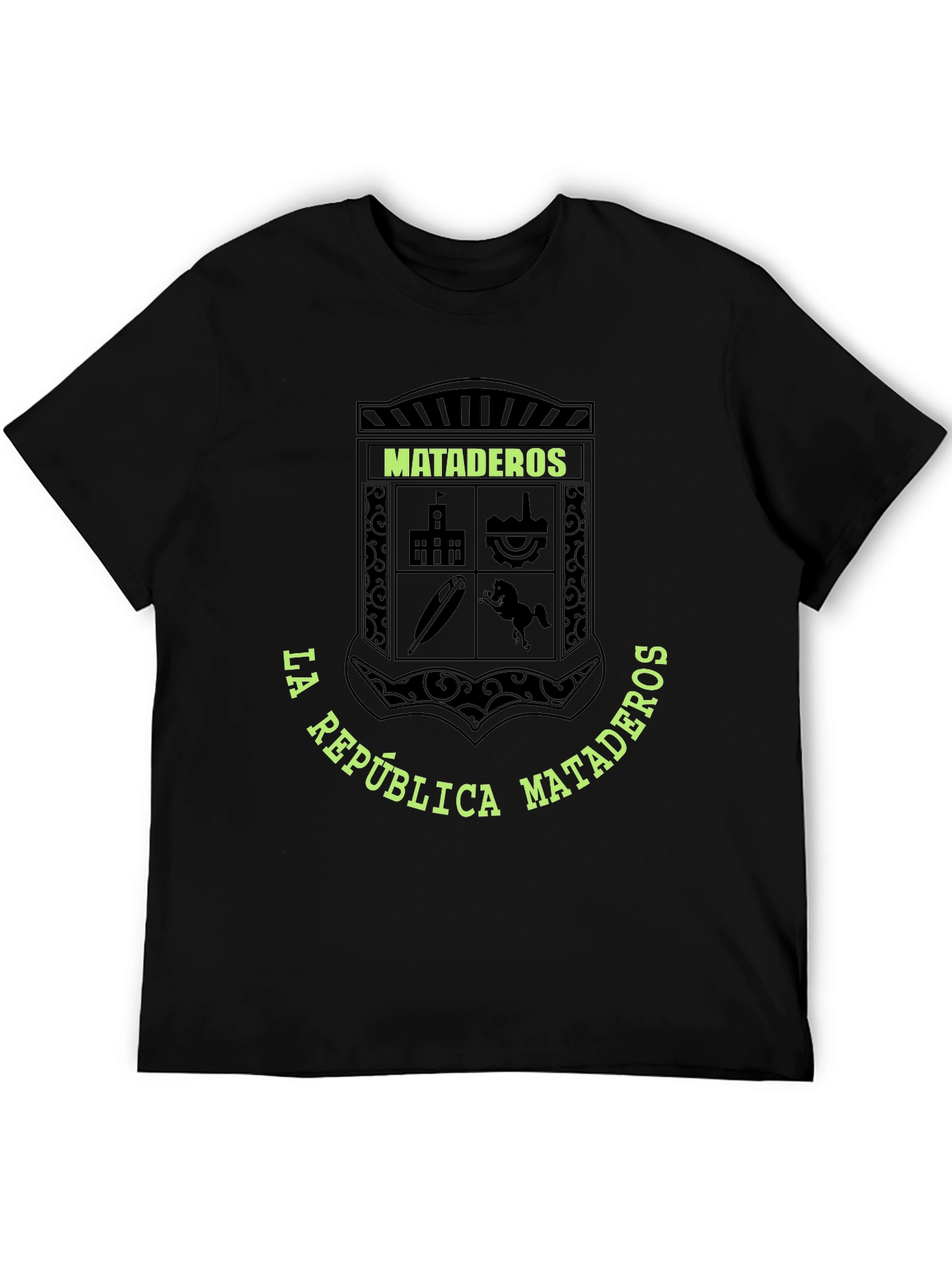 Mataderos Crest Graphic Tee - Black