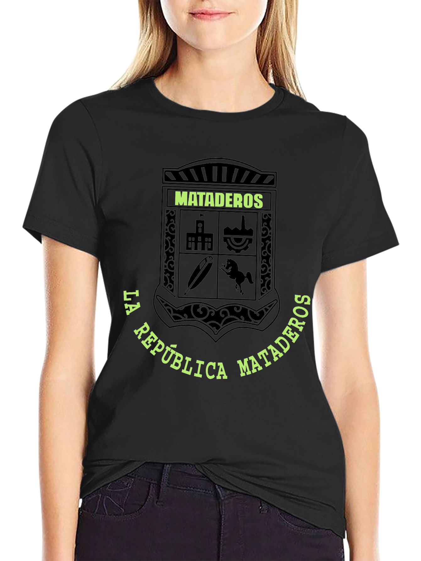 Mataderos Crest Graphic Tee - Black