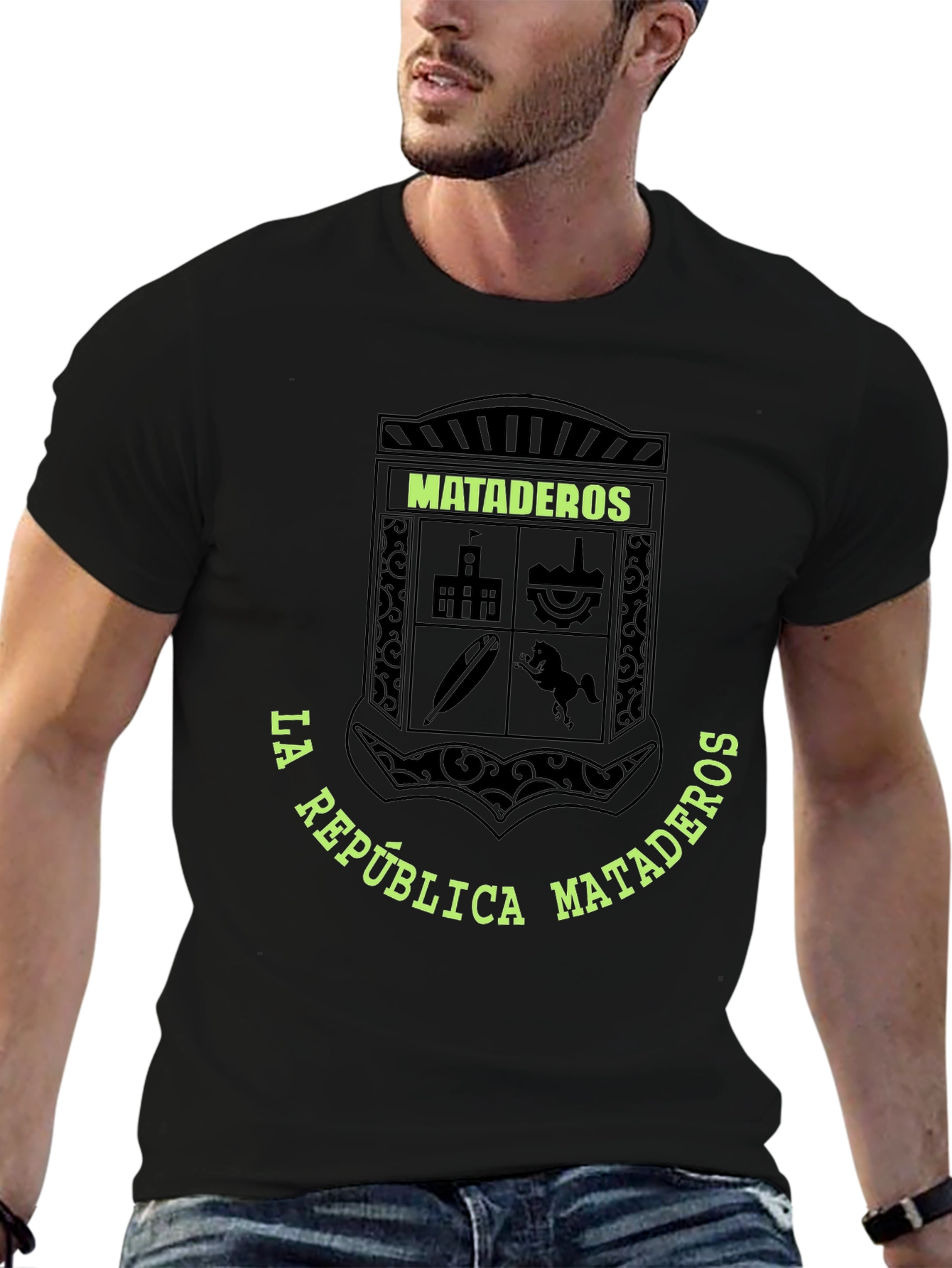 Mataderos Crest Graphic Tee - Black