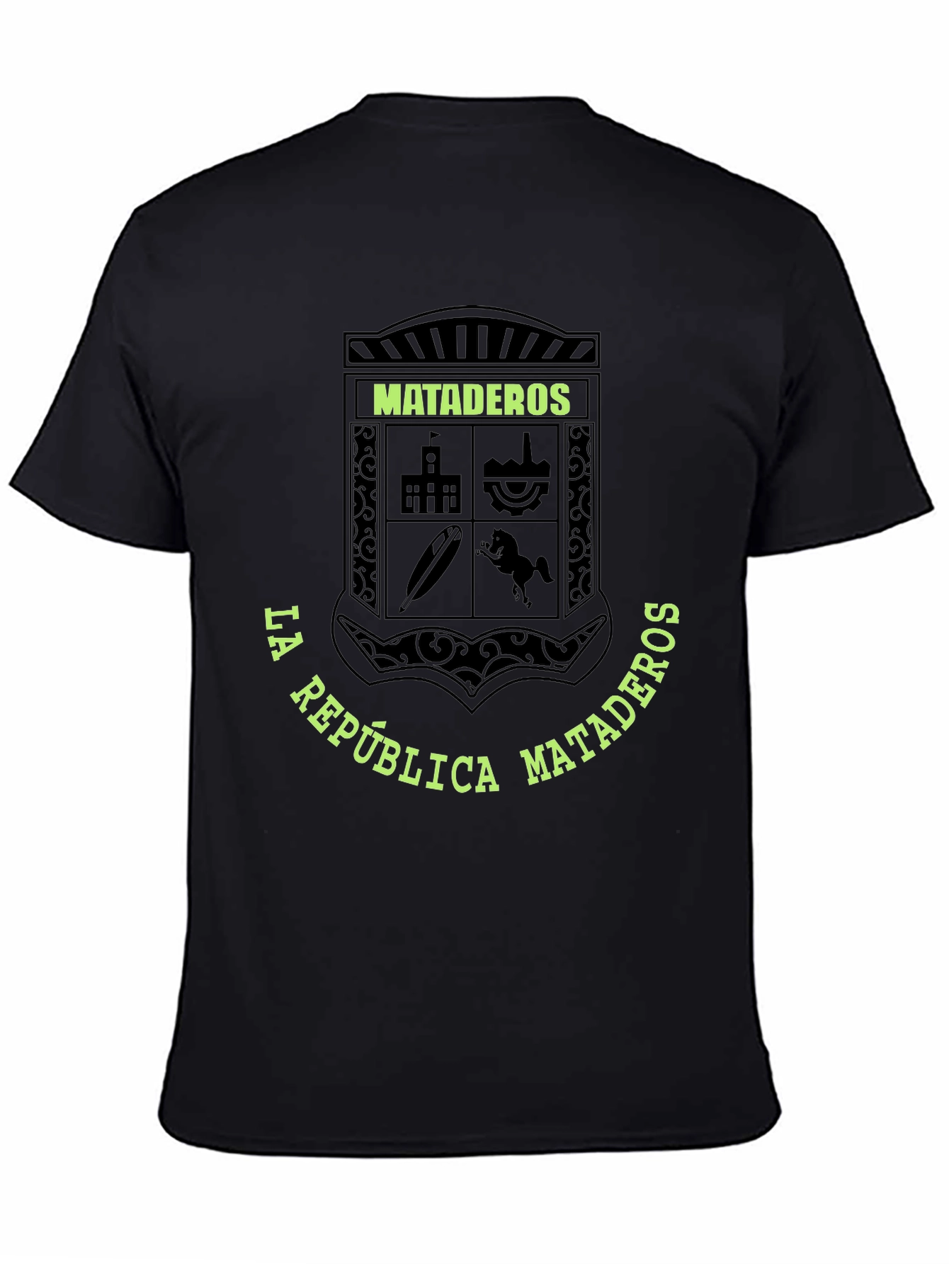 Mataderos Crest Graphic Tee - Black