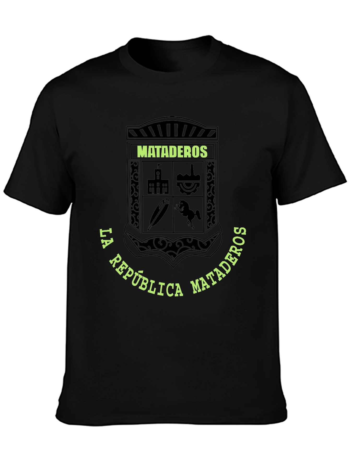 Mataderos Crest Graphic Tee - Black