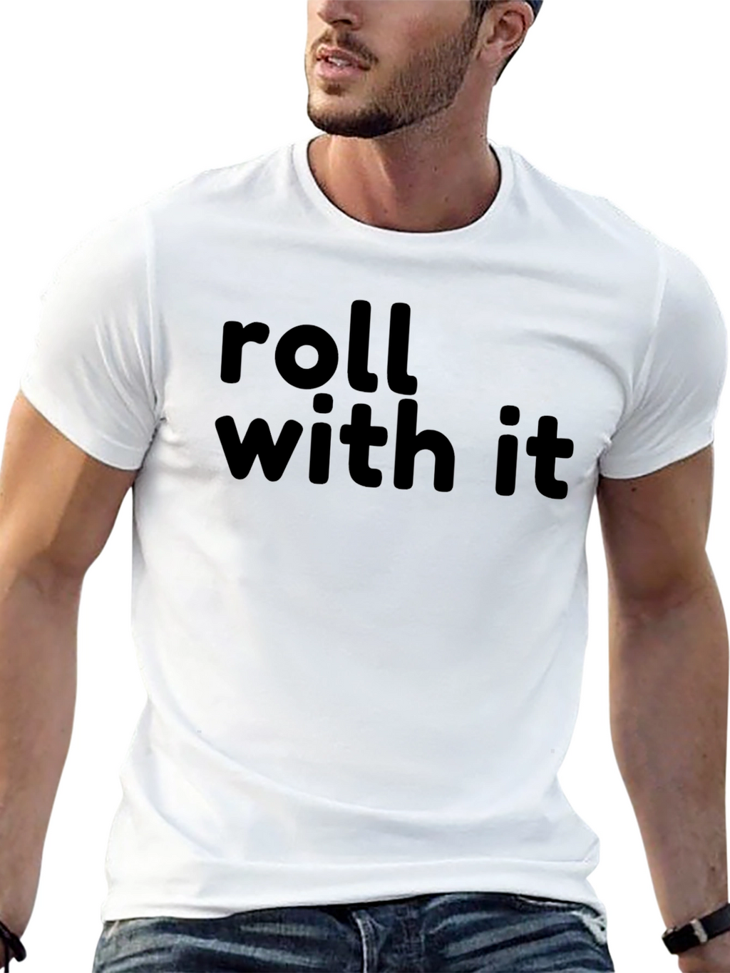 Roll With It Graphic T-Shirt - Black