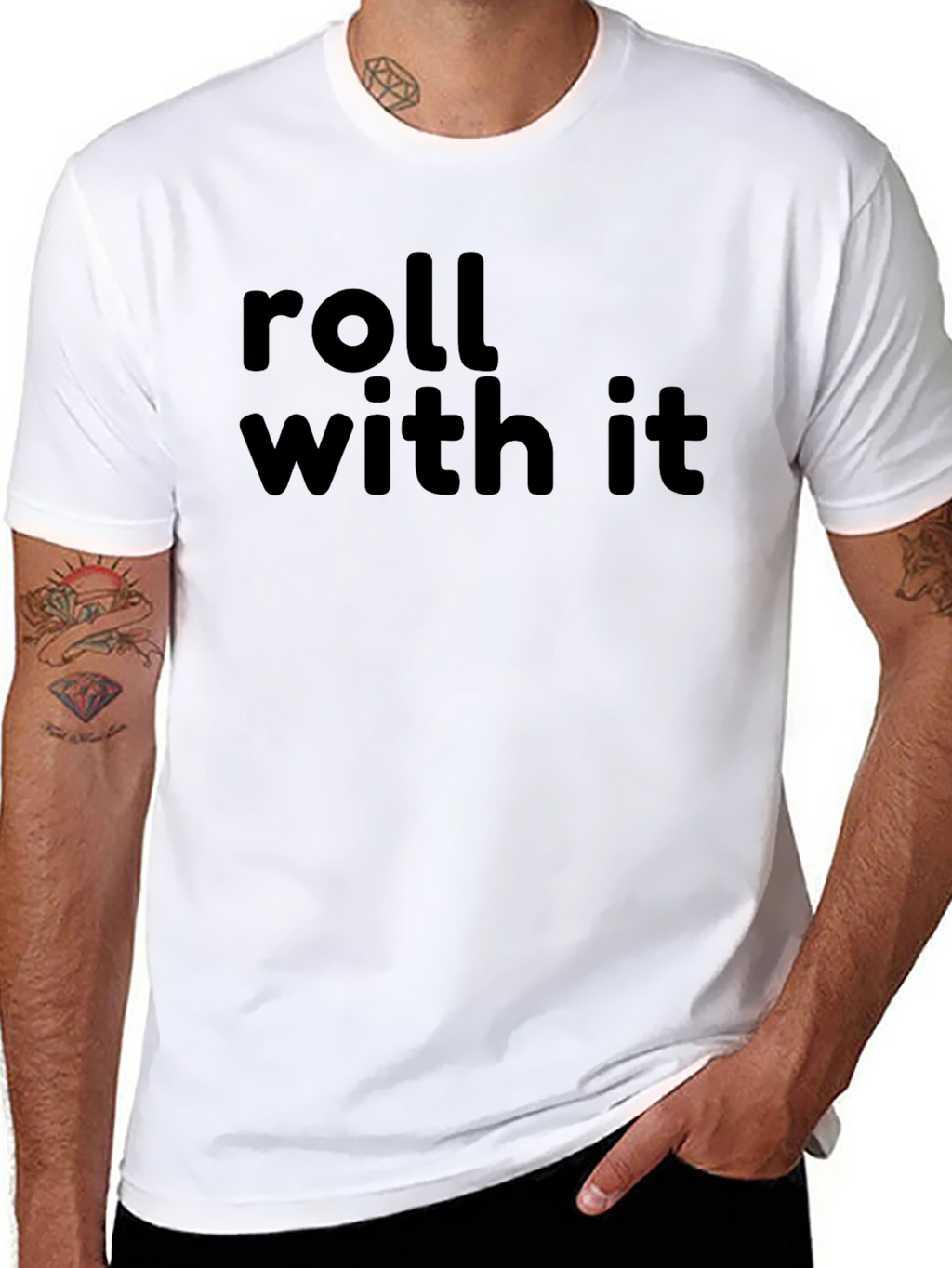 Roll With It Graphic T-Shirt - Black