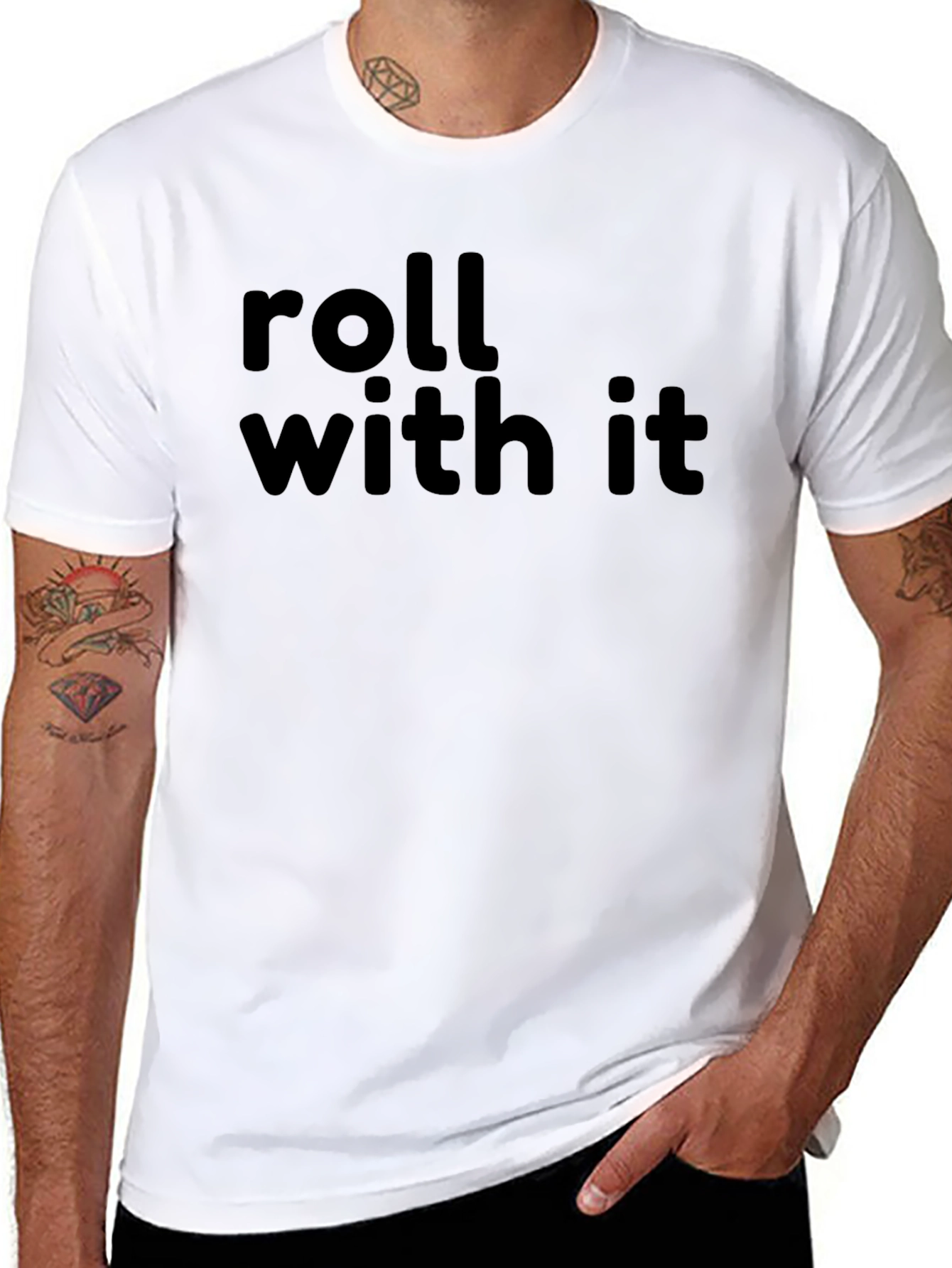 Roll With It Graphic T-Shirt - Black