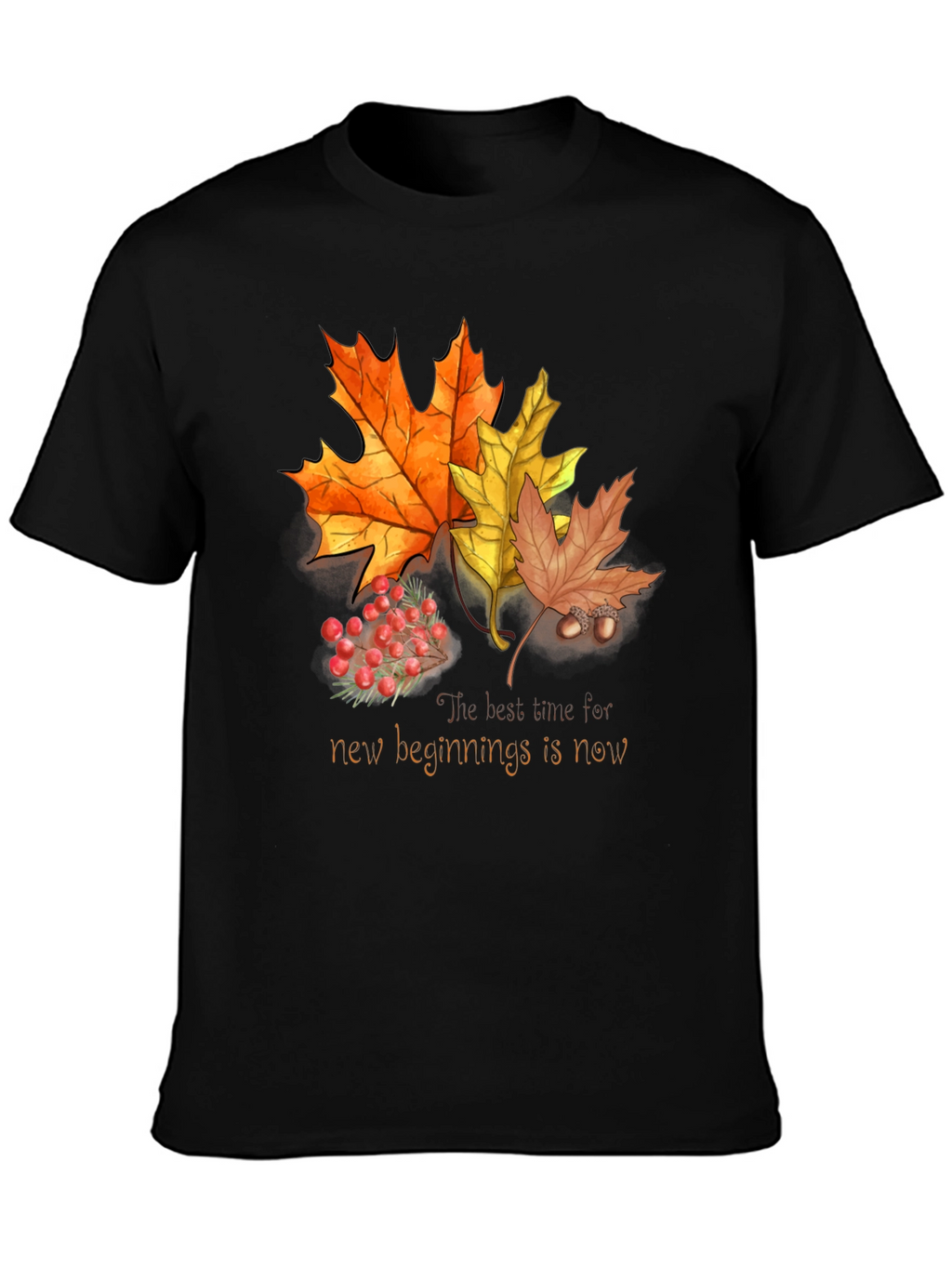 Fall Leaves & Berries T-Shirt - New Beginnings