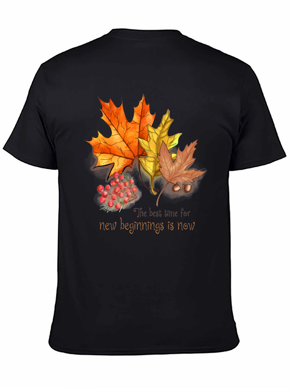 Fall Leaves & Berries T-Shirt - New Beginnings