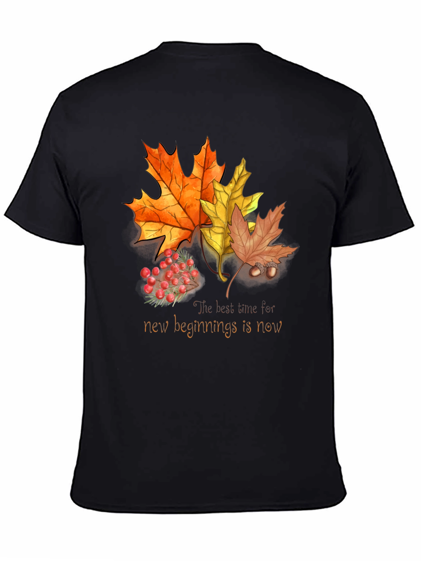 Fall Leaves & Berries T-Shirt - New Beginnings