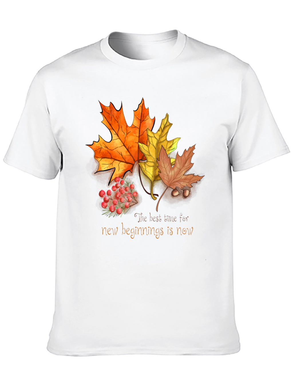 Fall Leaves & Berries T-Shirt - New Beginnings