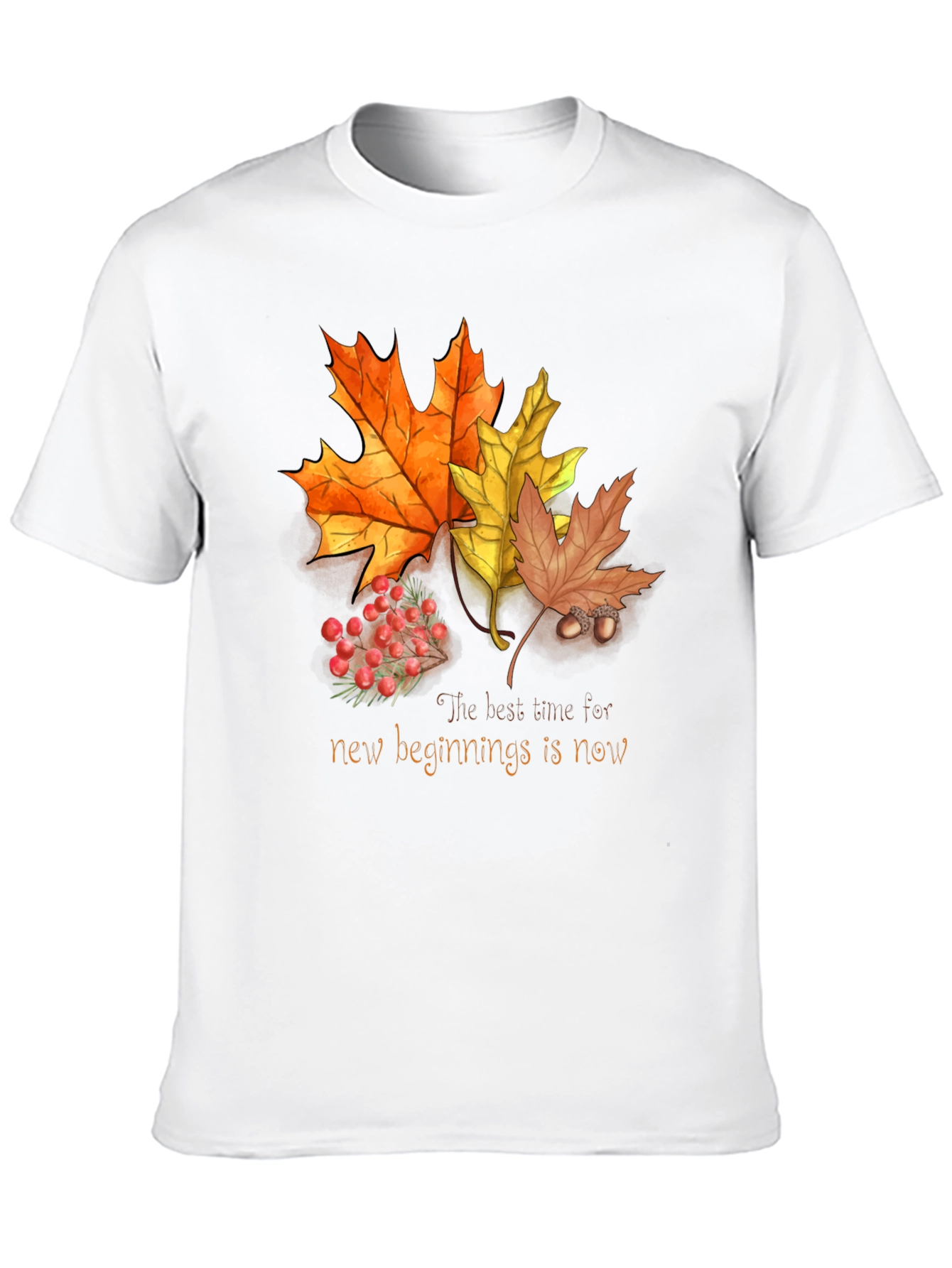 Fall Leaves & Berries T-Shirt - New Beginnings