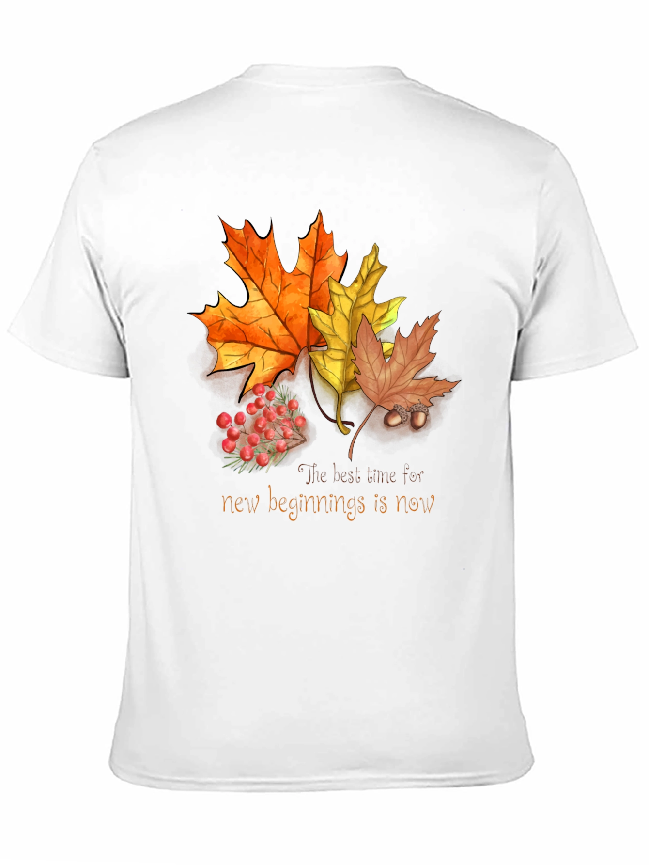 Fall Leaves & Berries T-Shirt - New Beginnings