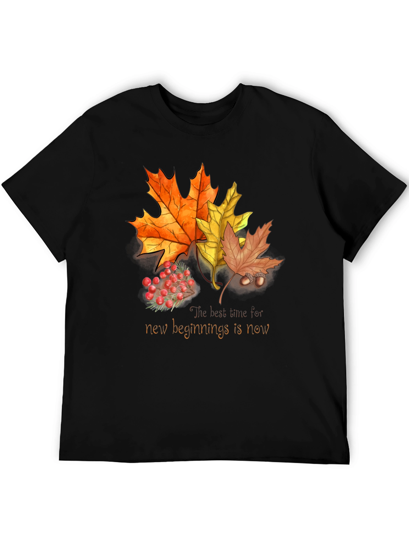 Fall Leaves & Berries T-Shirt - New Beginnings