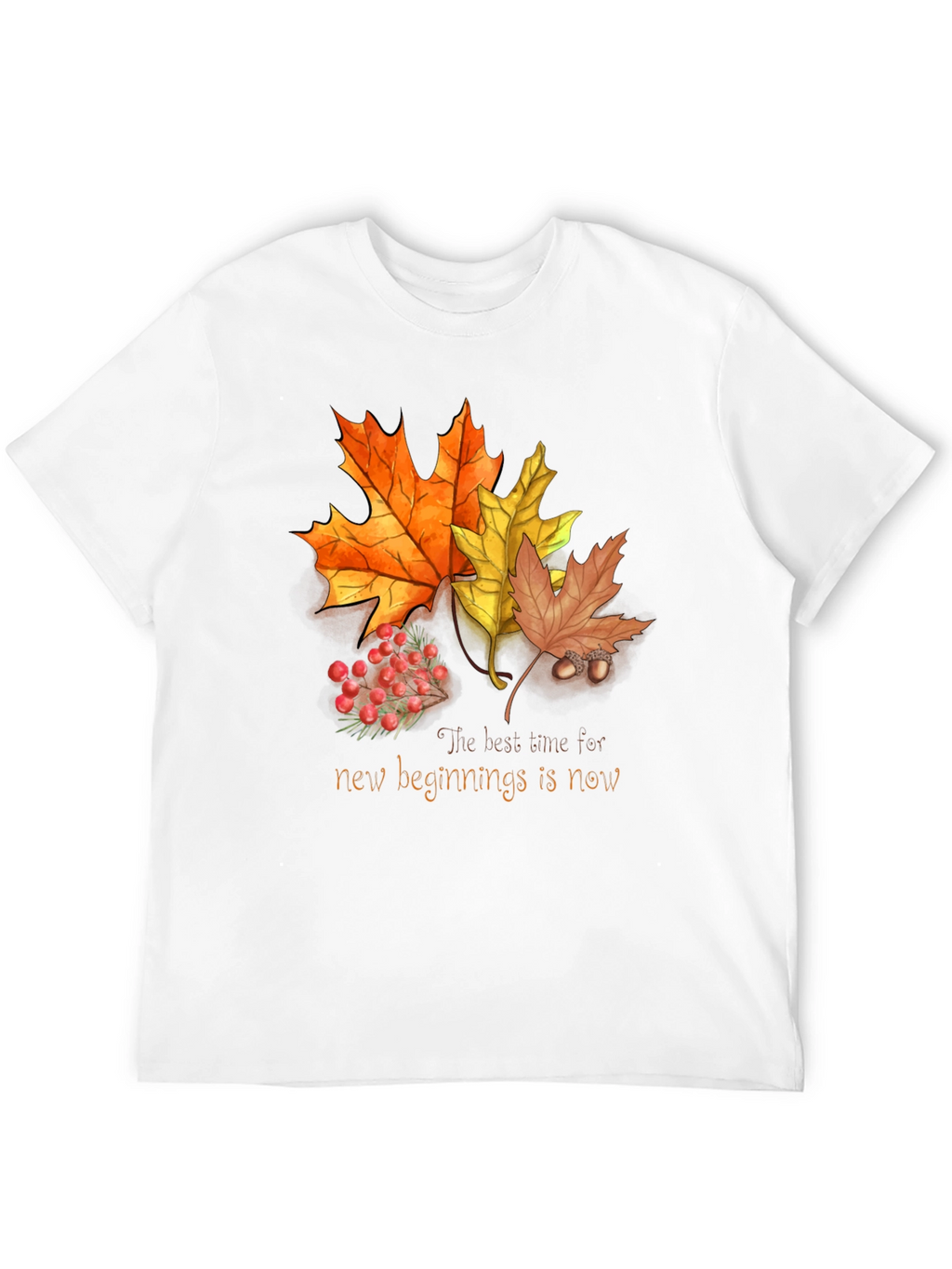 Fall Leaves & Berries T-Shirt - New Beginnings
