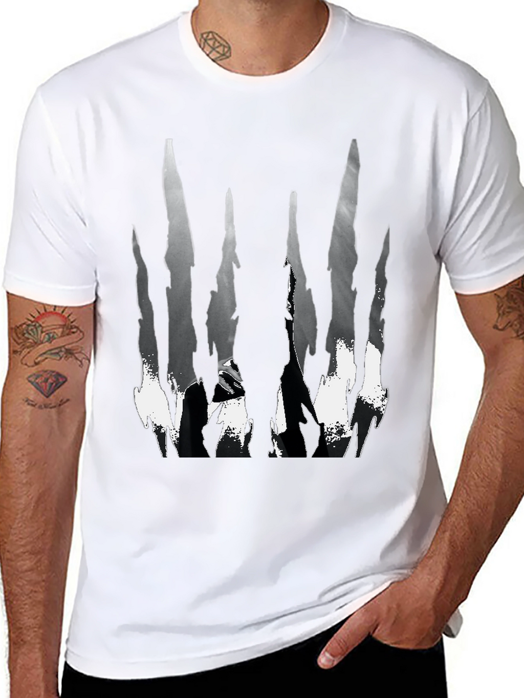 Abstract Black & White Graphic Tee