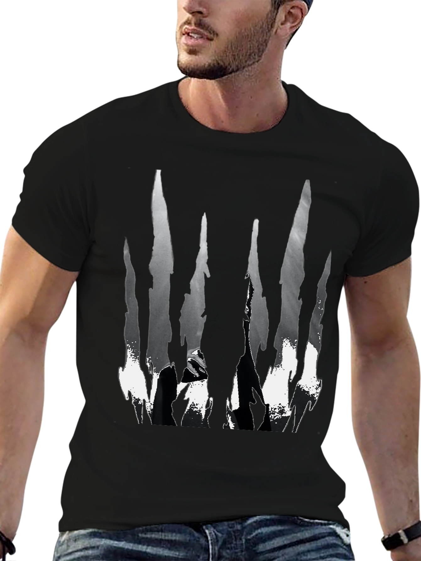 Abstract Black & White Graphic Tee