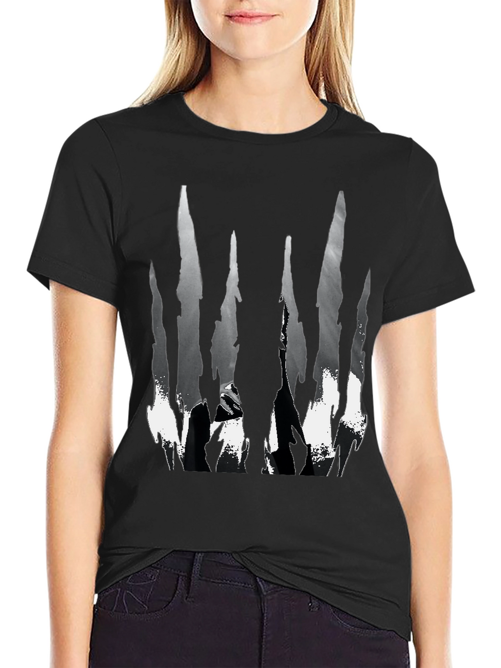 Abstract Black & White Graphic Tee