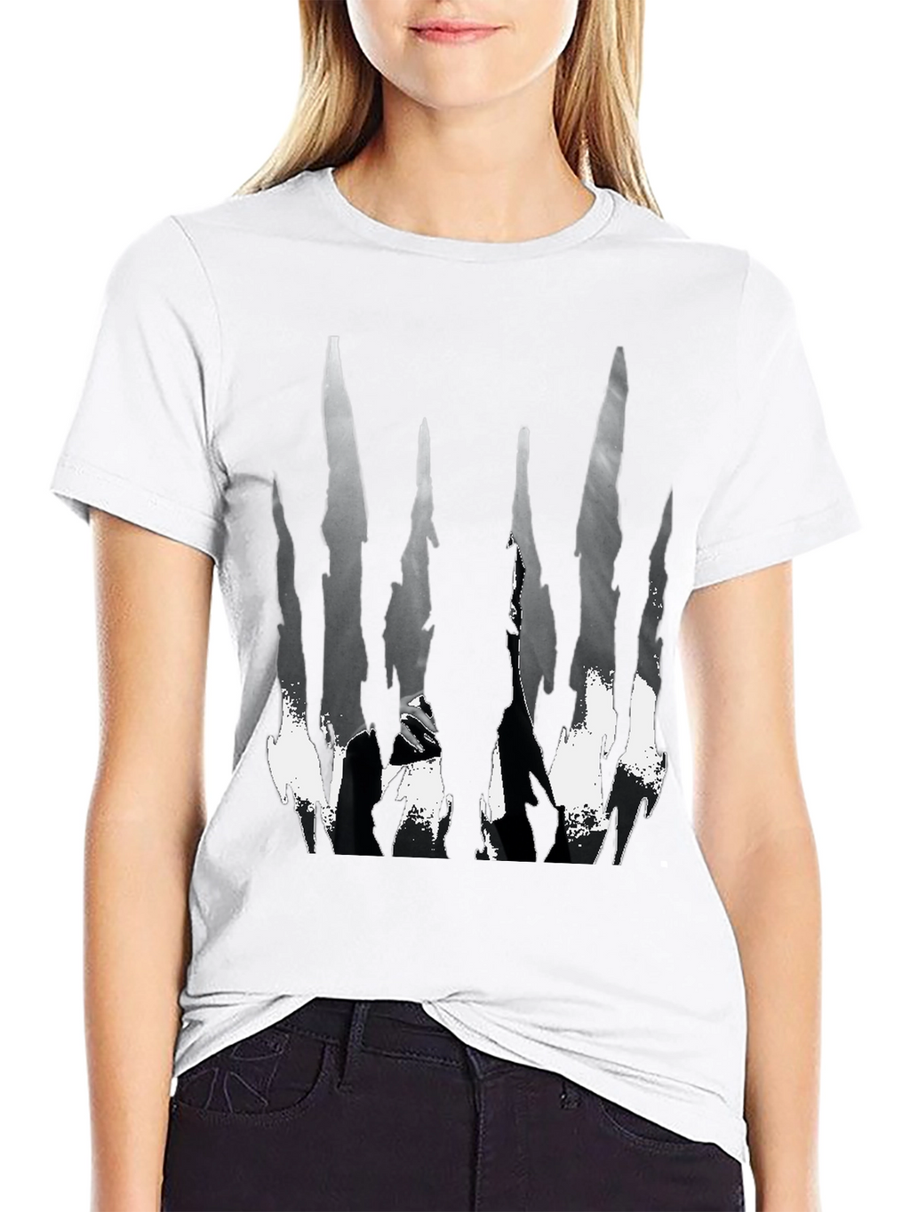 Abstract Black & White Graphic Tee