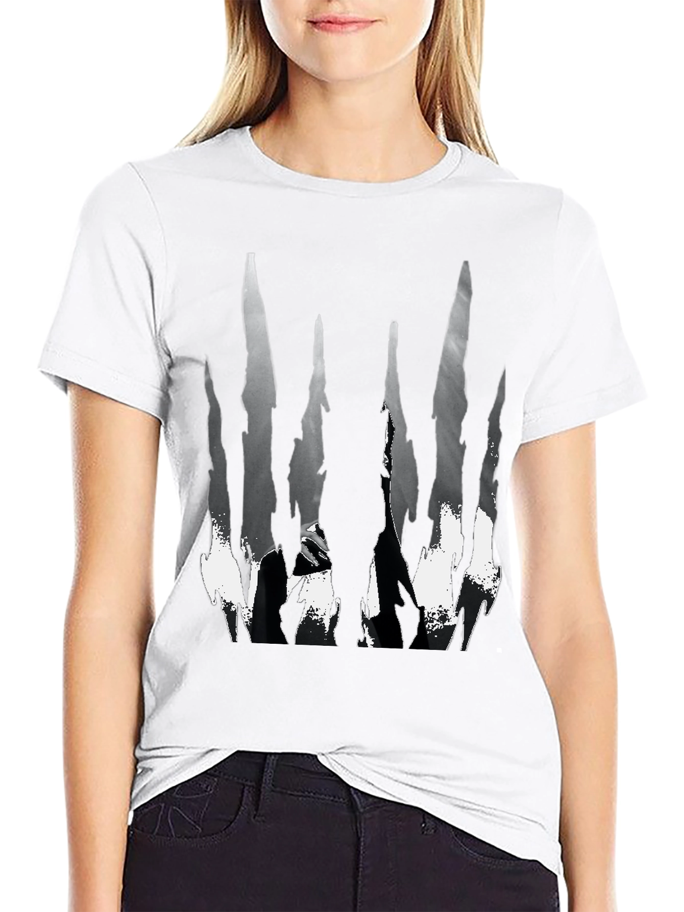 Abstract Black & White Graphic Tee