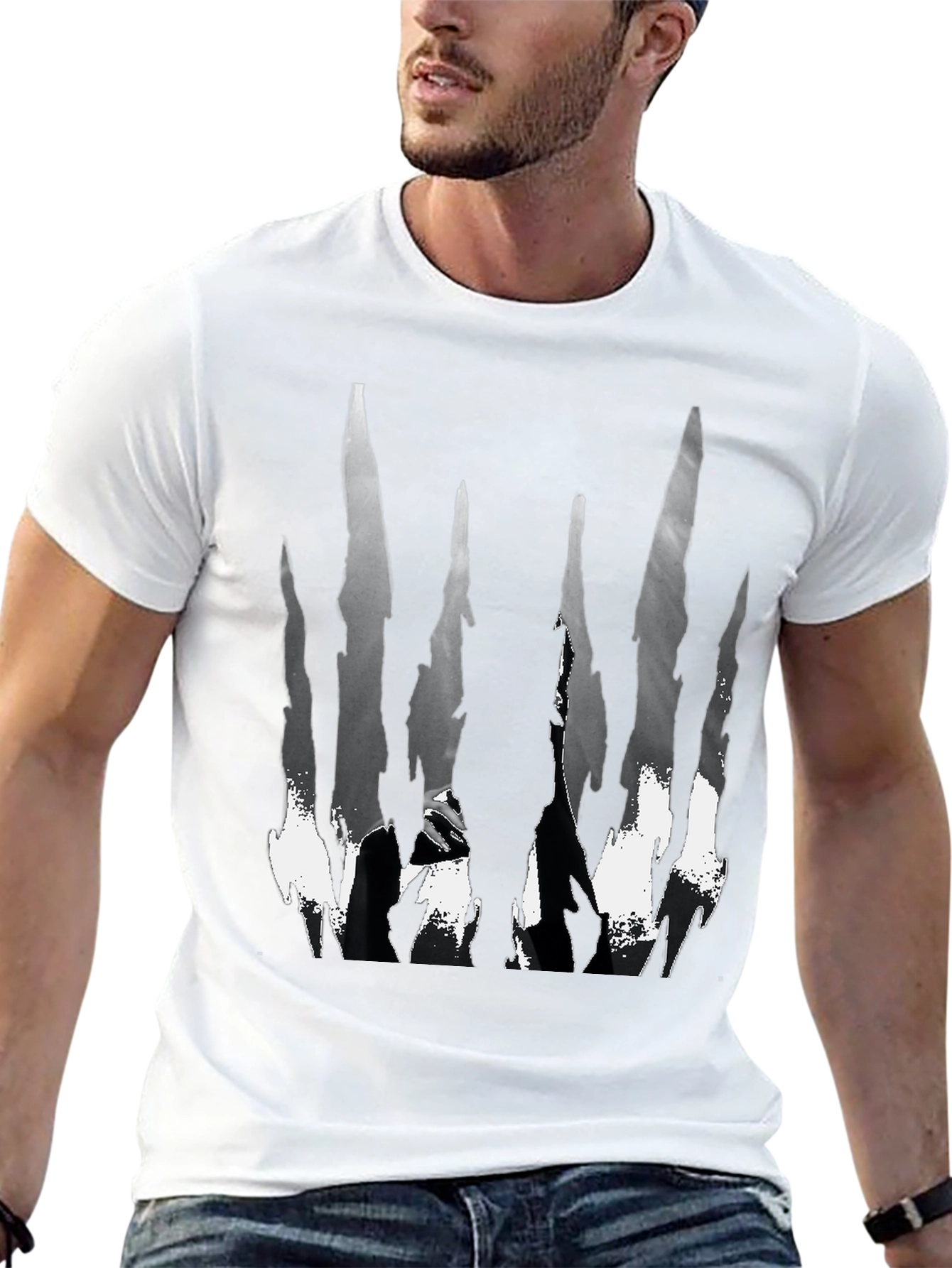 Abstract Black & White Graphic Tee