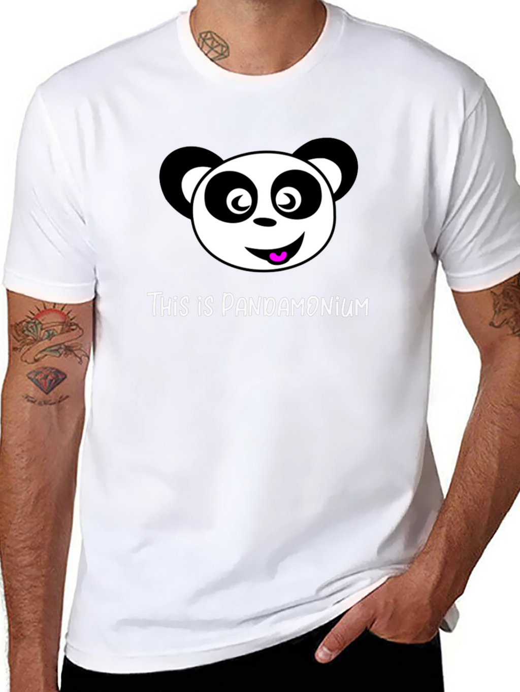 Pandamonium Black T-Shirt Panda Graphic Tee