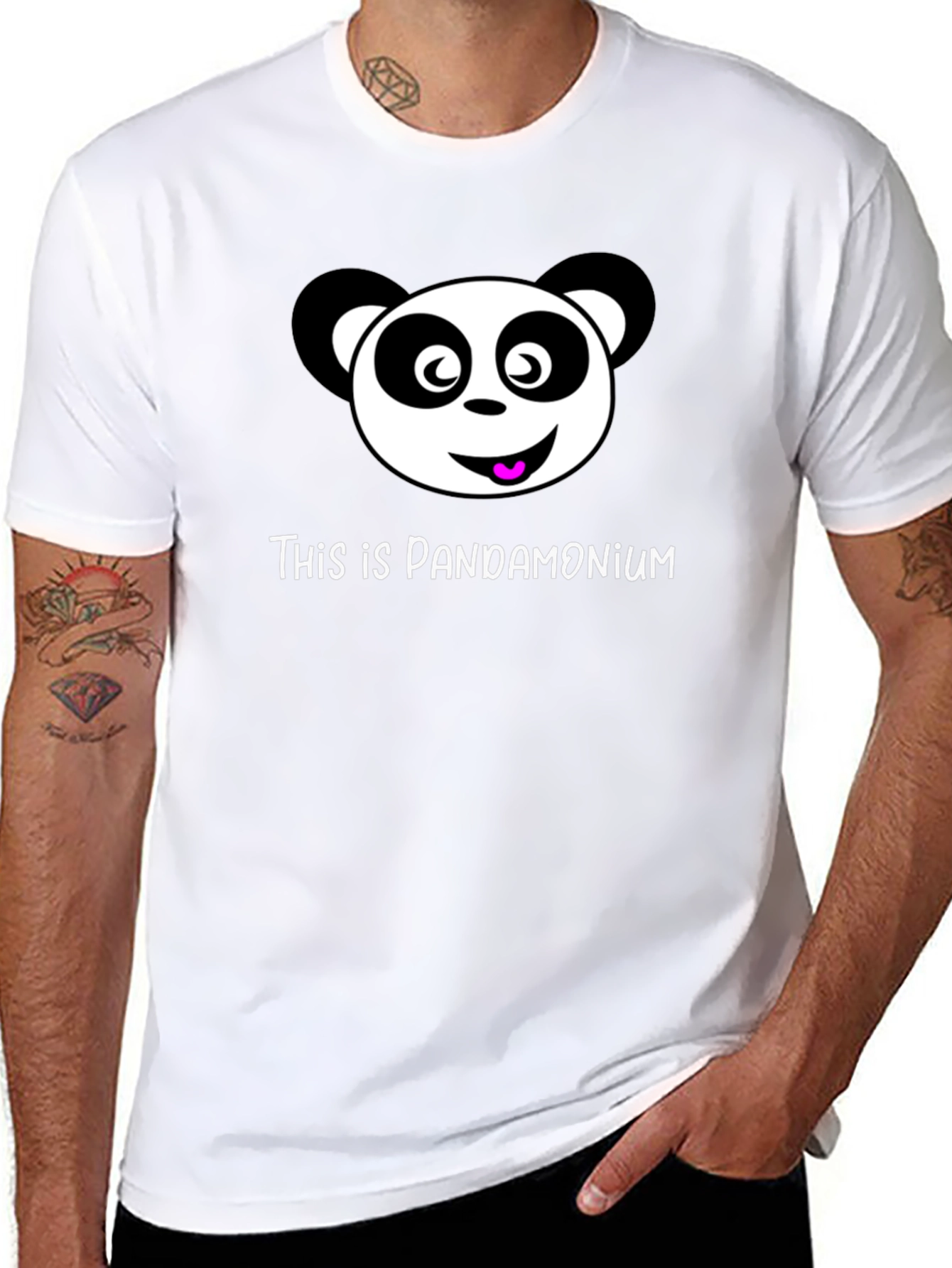 Pandamonium Black T-Shirt Panda Graphic Tee