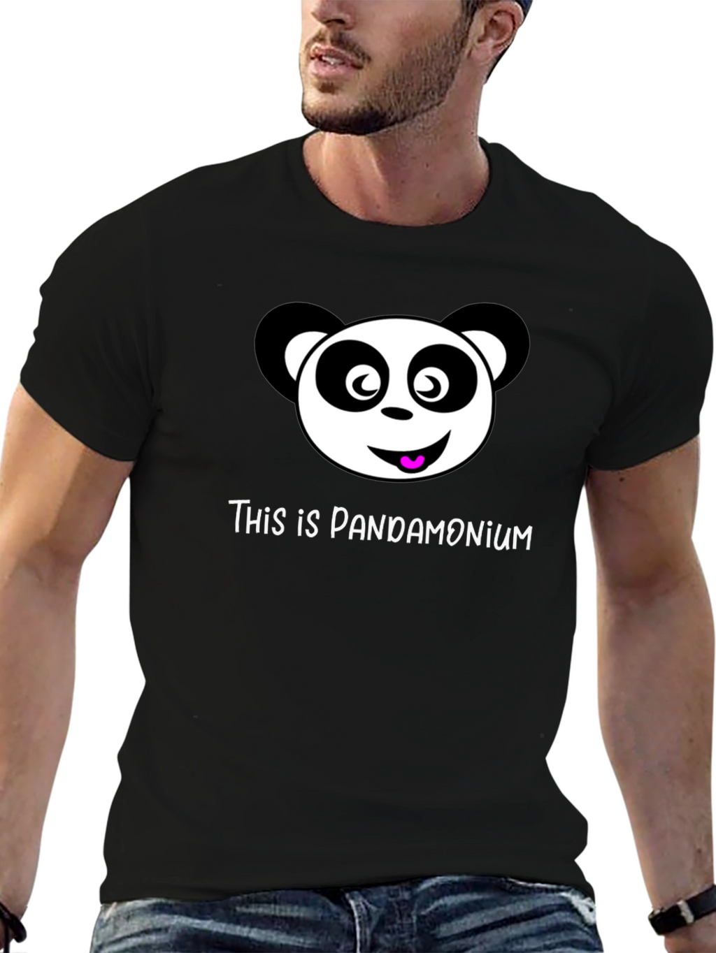 Pandamonium Black T-Shirt Panda Graphic Tee