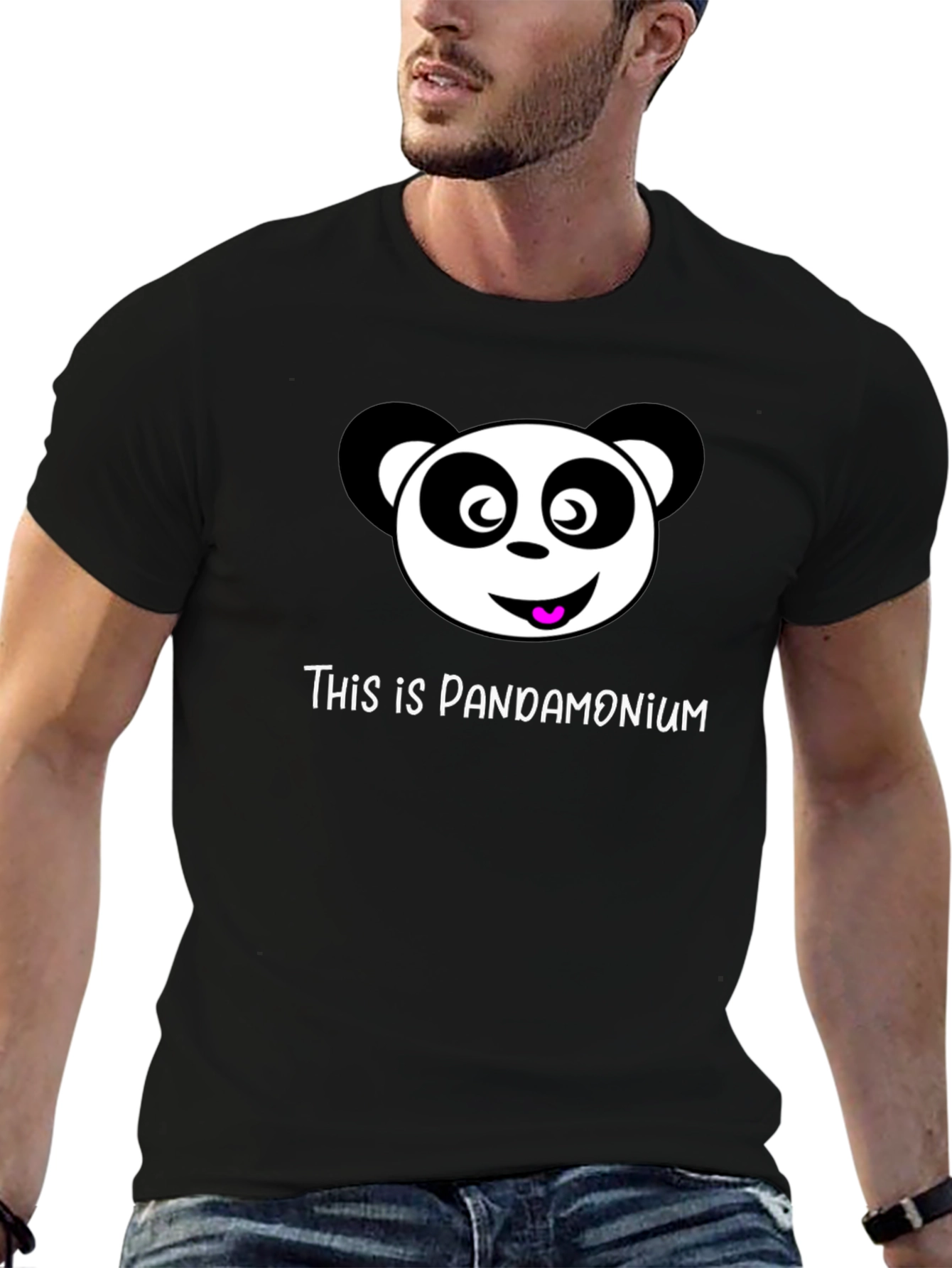 Pandamonium Black T-Shirt Panda Graphic Tee