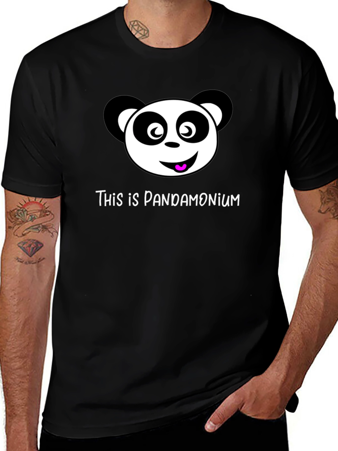 Pandamonium Black T-Shirt Panda Graphic Tee