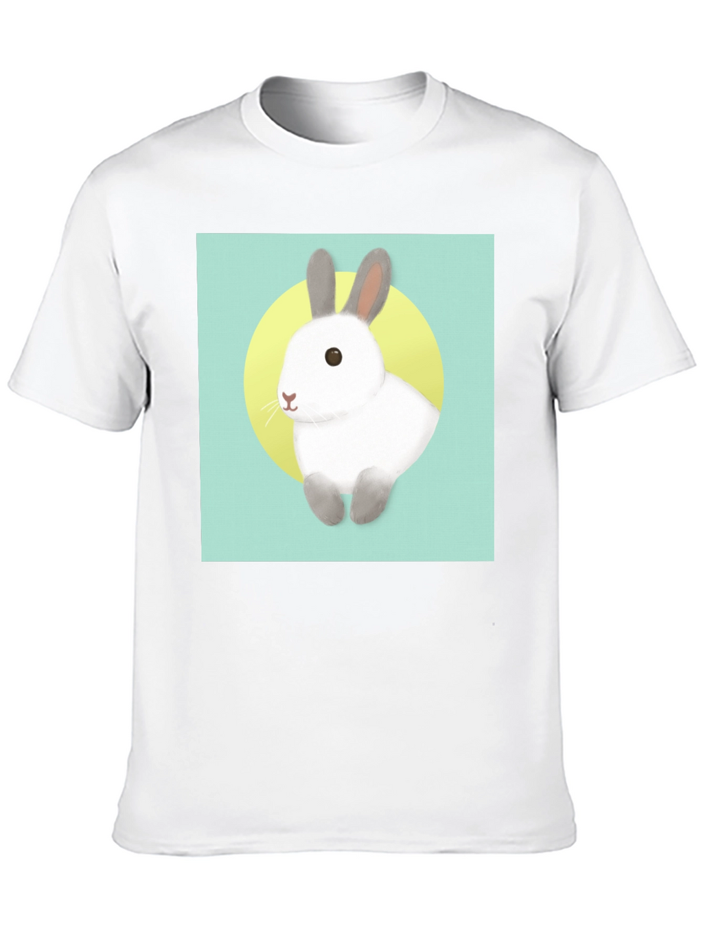 Cute Rabbit Graphic T-Shirt - Black