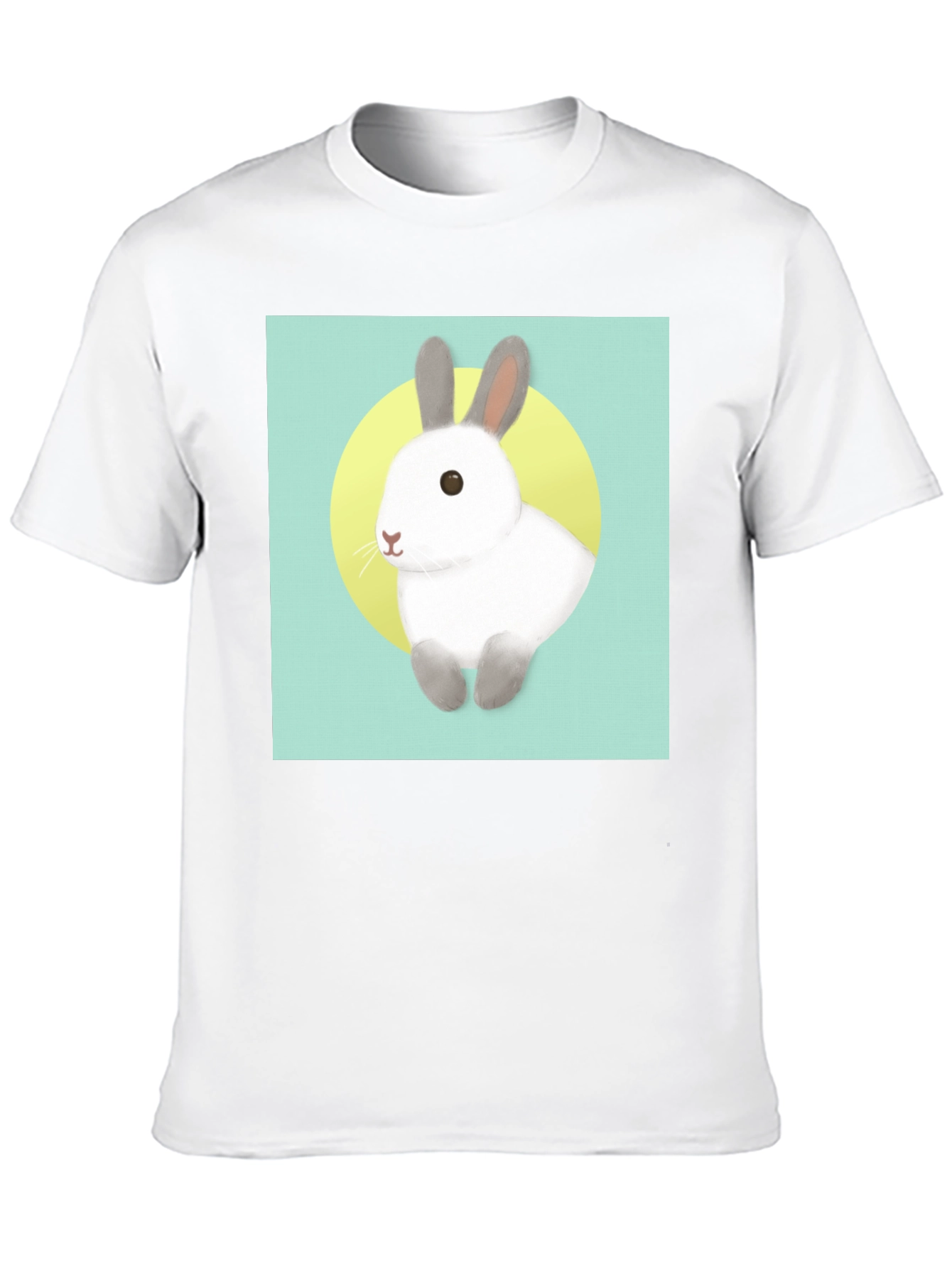 Cute Rabbit Graphic T-Shirt - Black