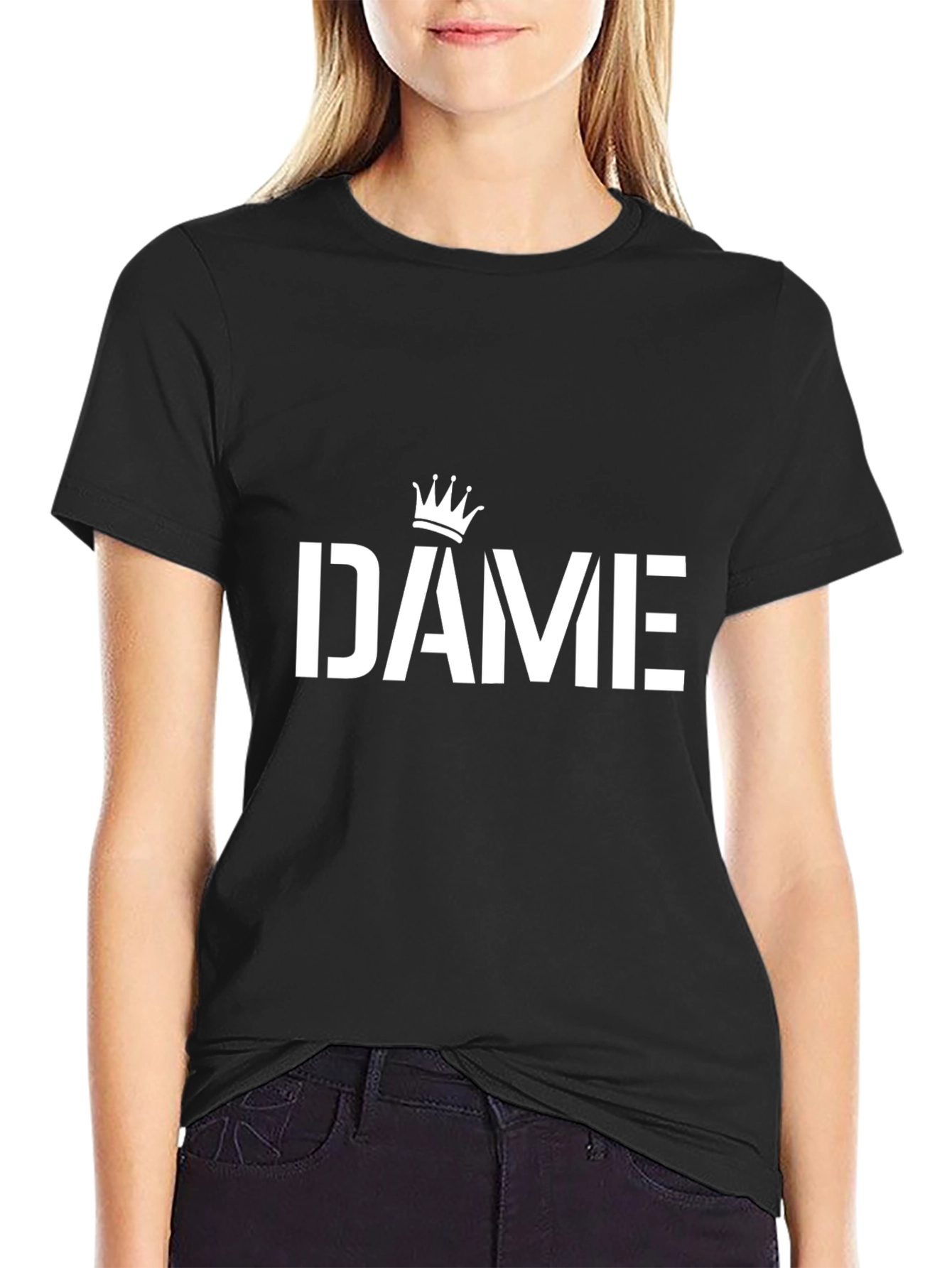 DAME Crown Black T-Shirt - Streetwear Fashion