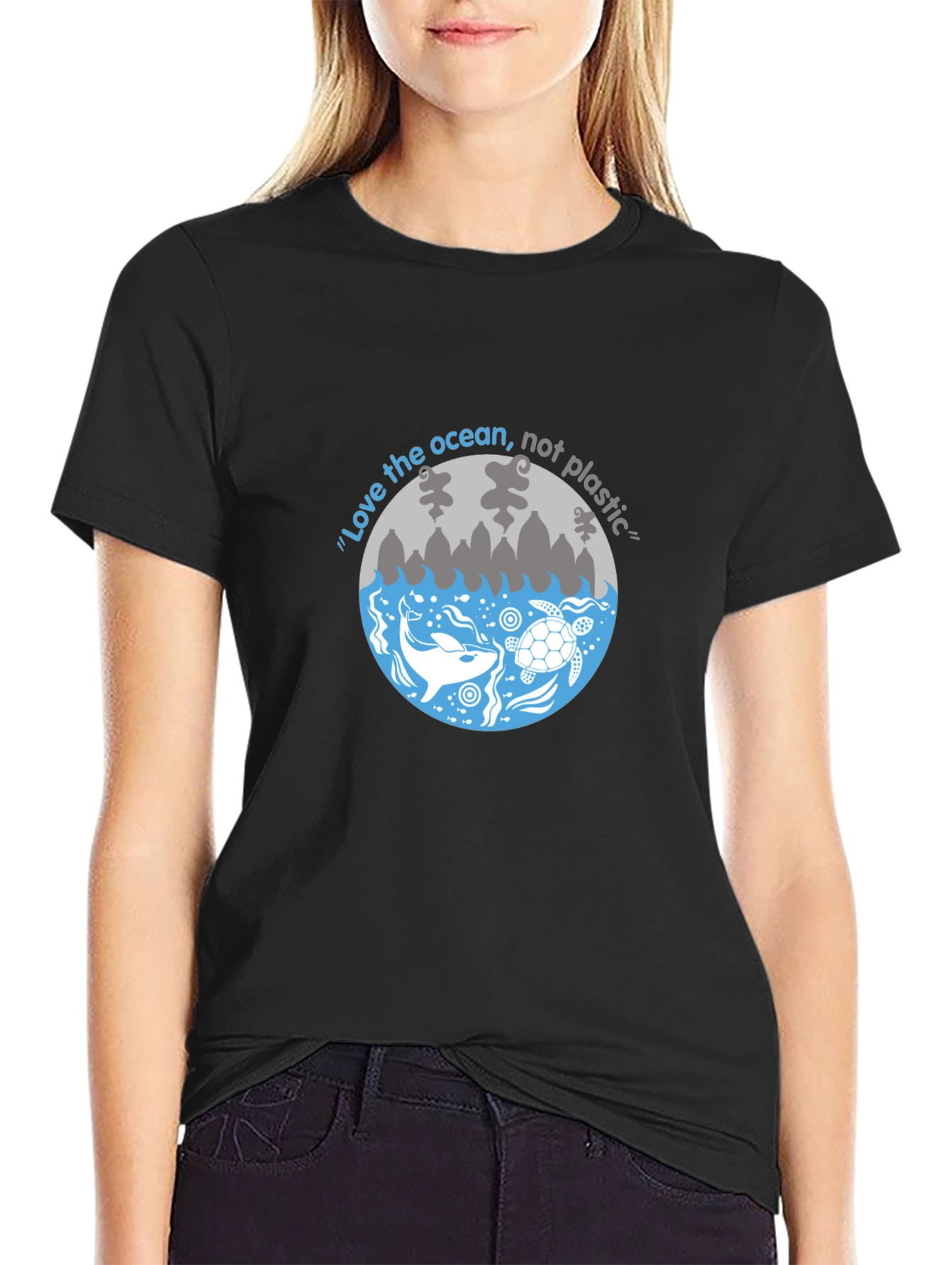 Love the Ocean Graphic Tee - Black