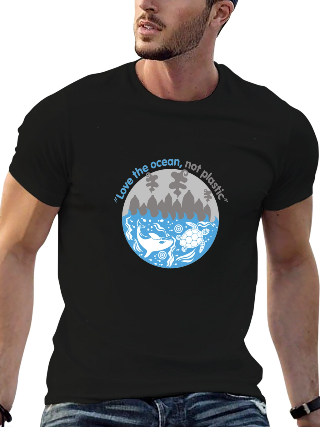 Love the Ocean Graphic Tee - Black