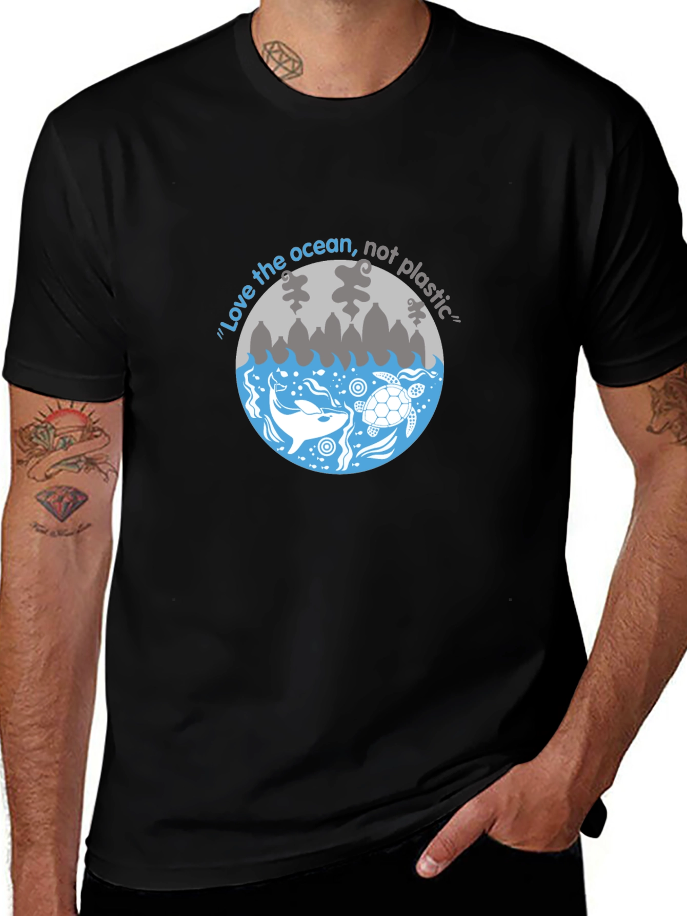 Love the Ocean Graphic Tee - Black