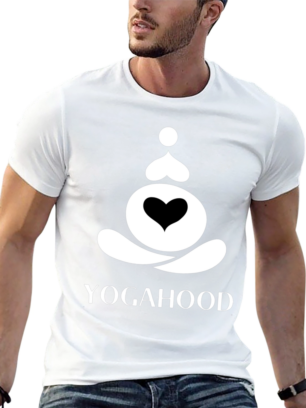 Yogahood Black T-Shirt Yoga Meditation
