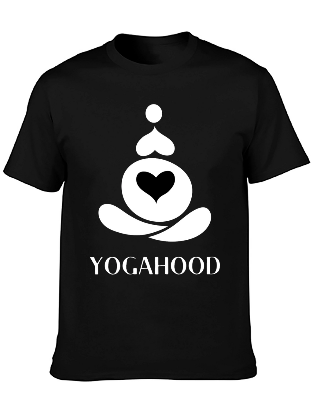 Yogahood Black T-Shirt Yoga Meditation