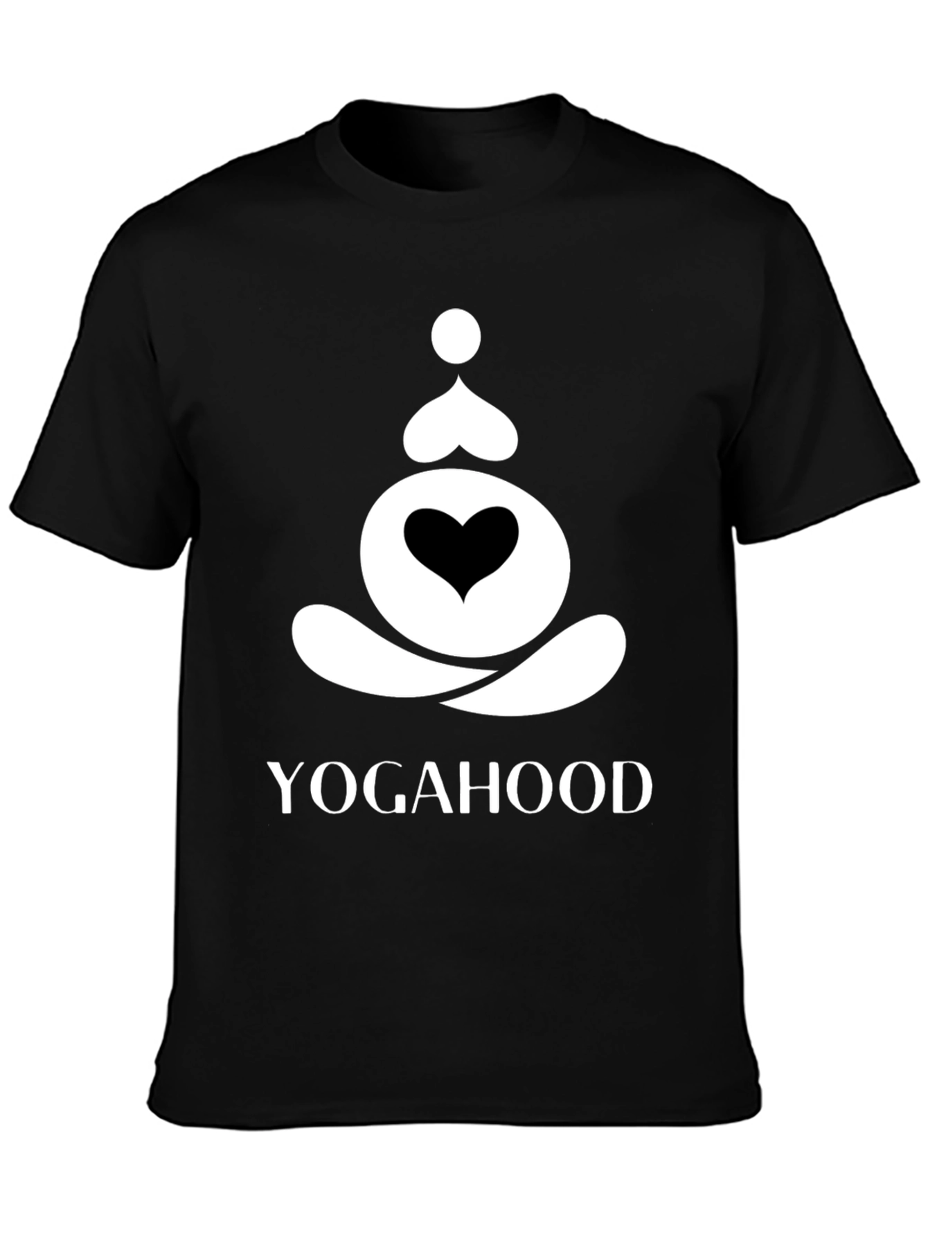 Yogahood Black T-Shirt Yoga Meditation
