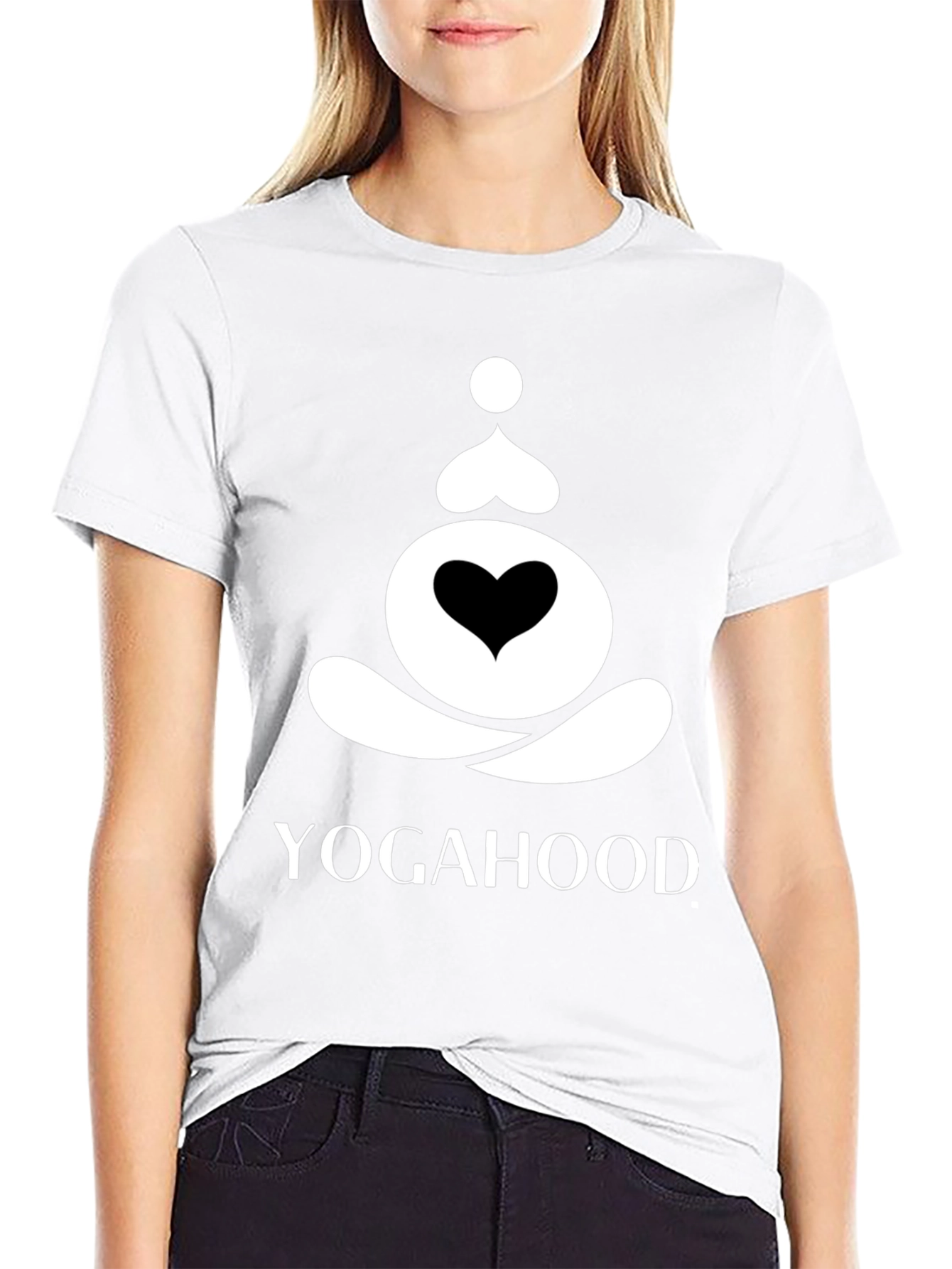 Yogahood Black T-Shirt Yoga Meditation