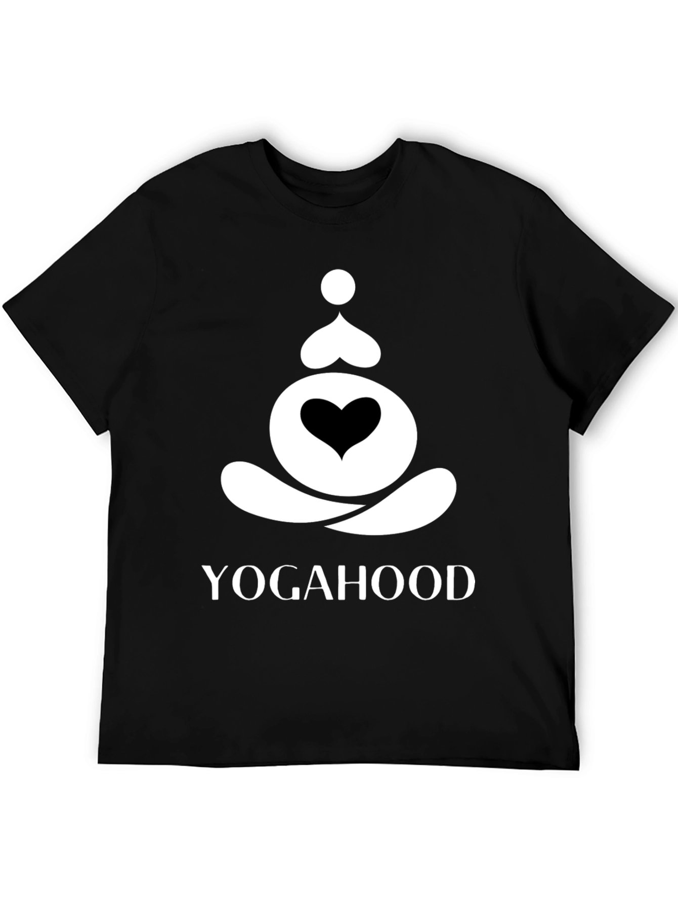Yogahood Black T-Shirt Yoga Meditation