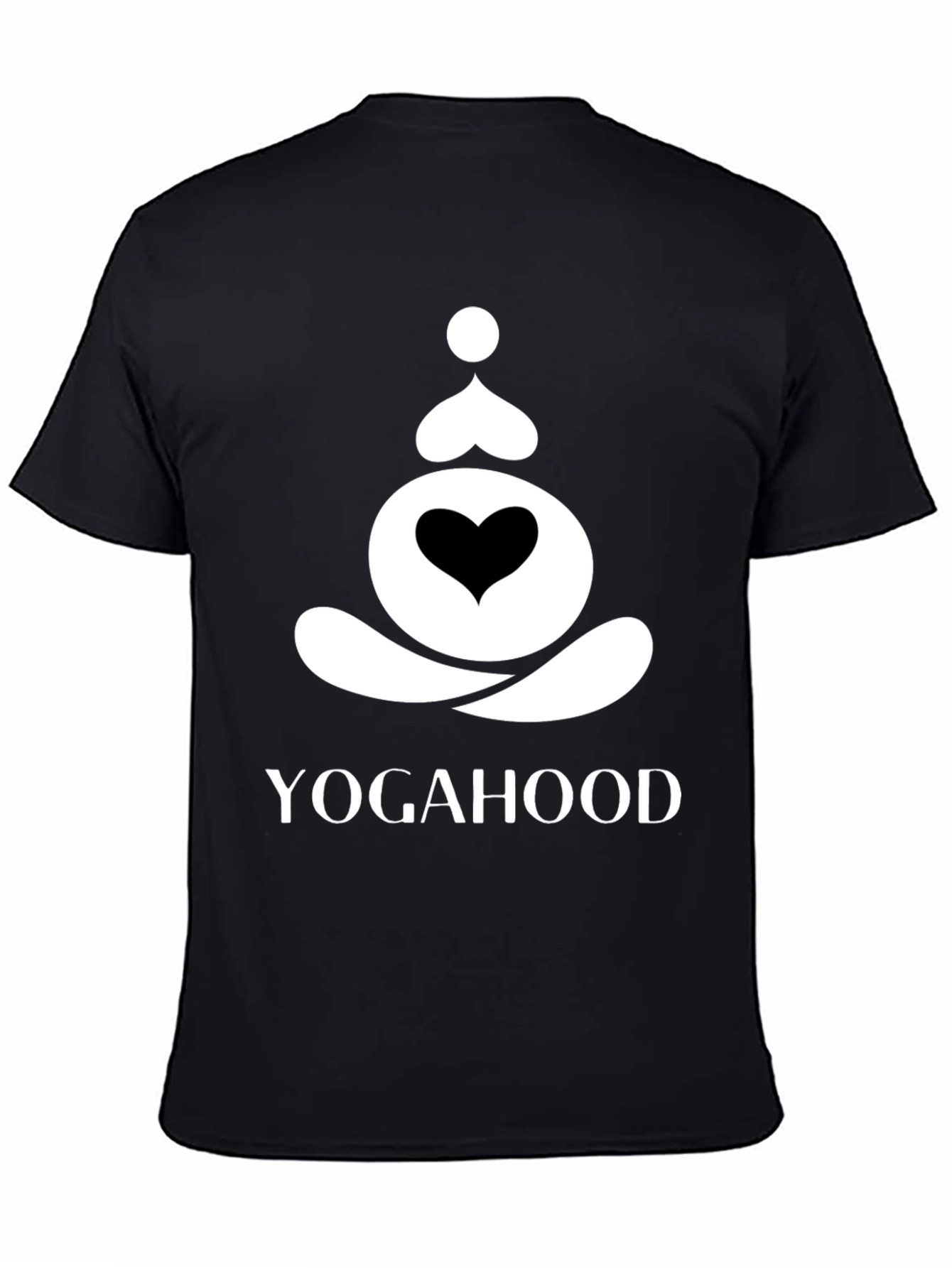 Yogahood Black T-Shirt Yoga Meditation
