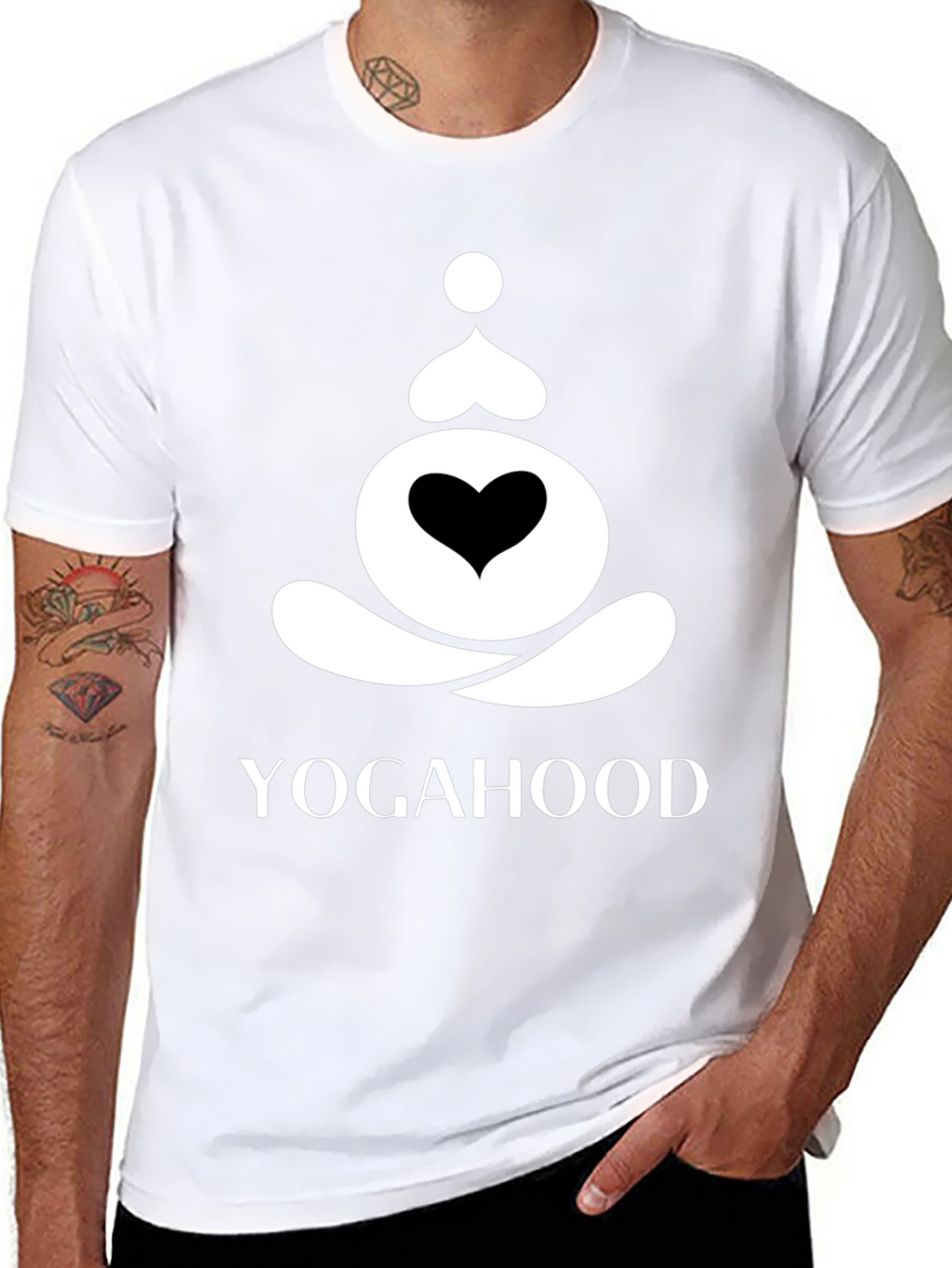Yogahood Black T-Shirt Yoga Meditation