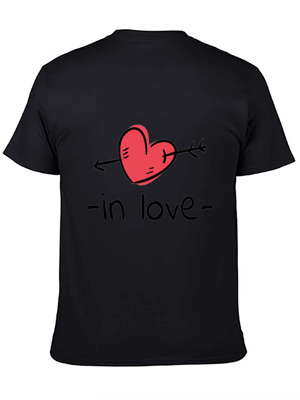 In Love Graphic Tee - Black Casual T-Shirt