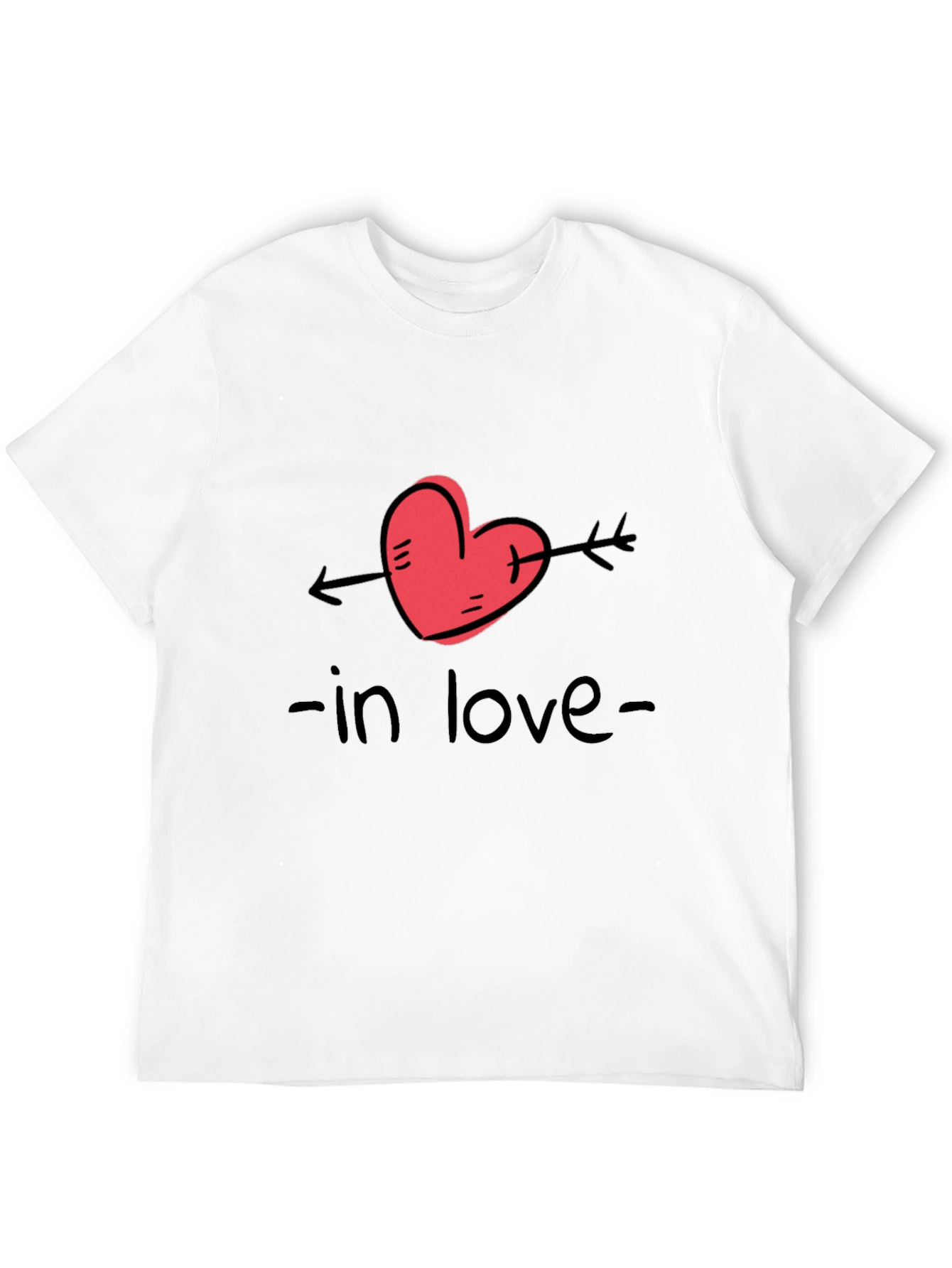 In Love Graphic Tee - Black Casual T-Shirt