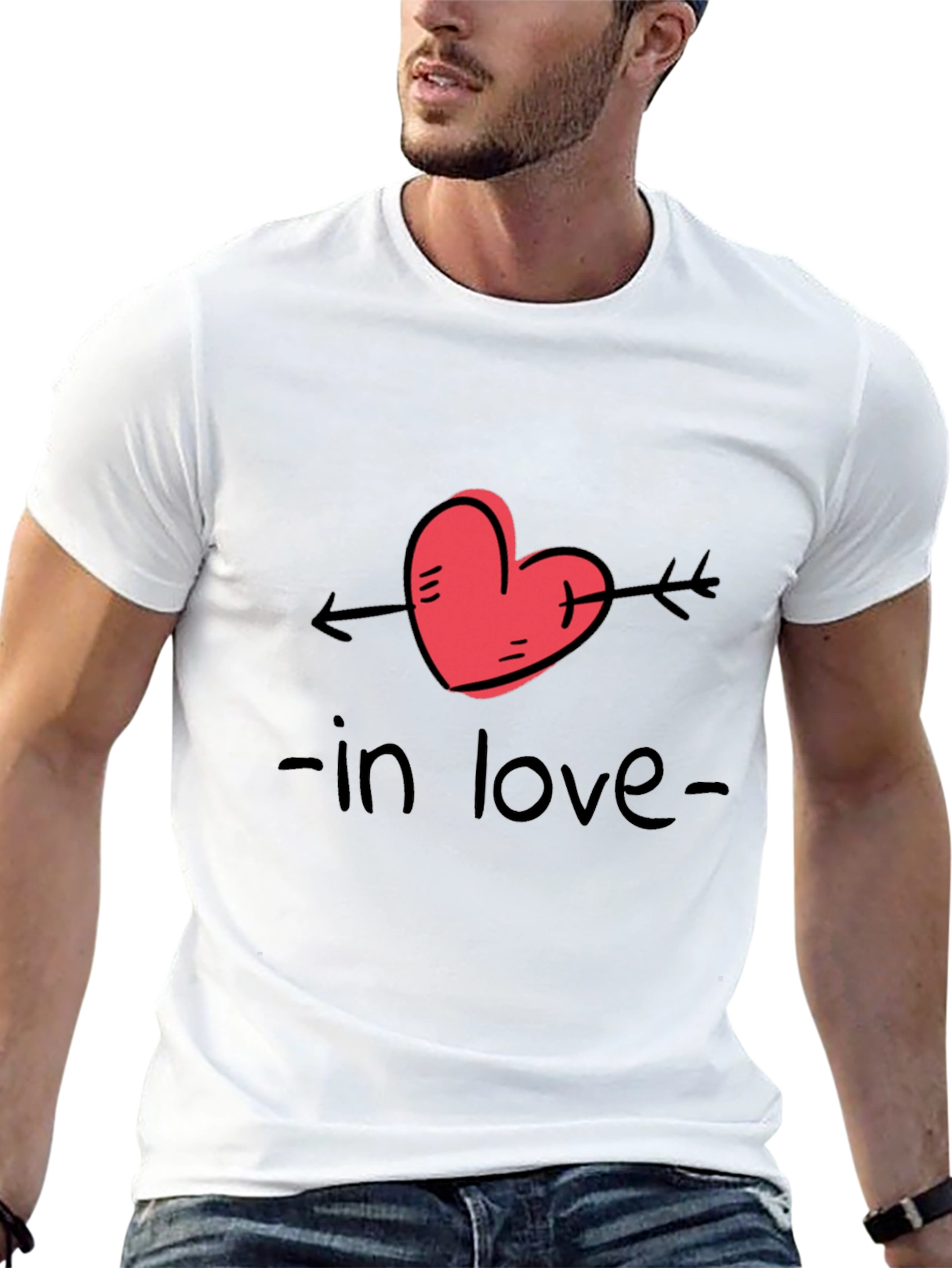 In Love Graphic Tee - Black Casual T-Shirt