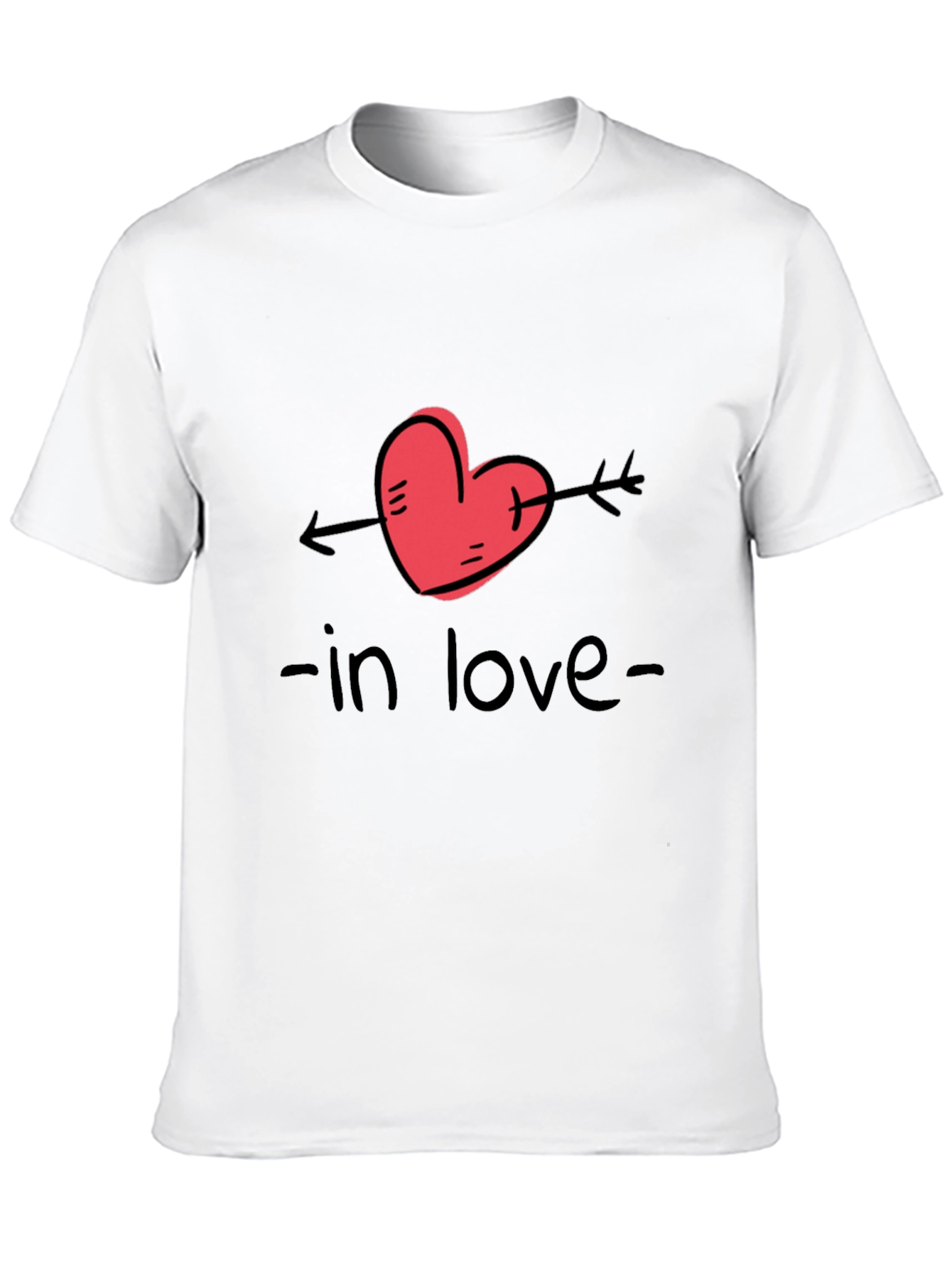 In Love Graphic Tee - Black Casual T-Shirt