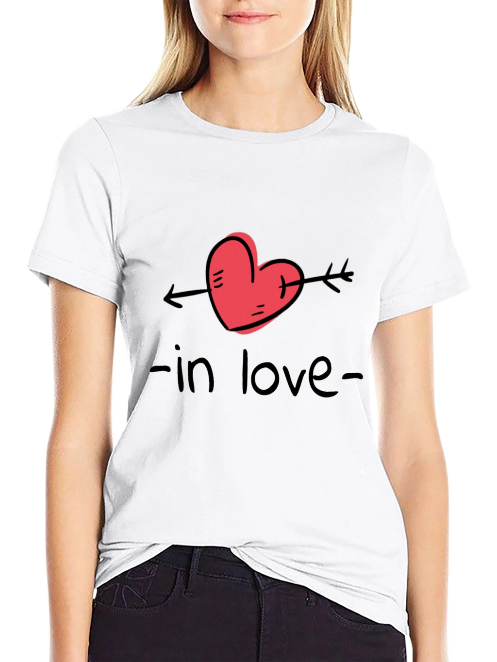 In Love Graphic Tee - Black Casual T-Shirt